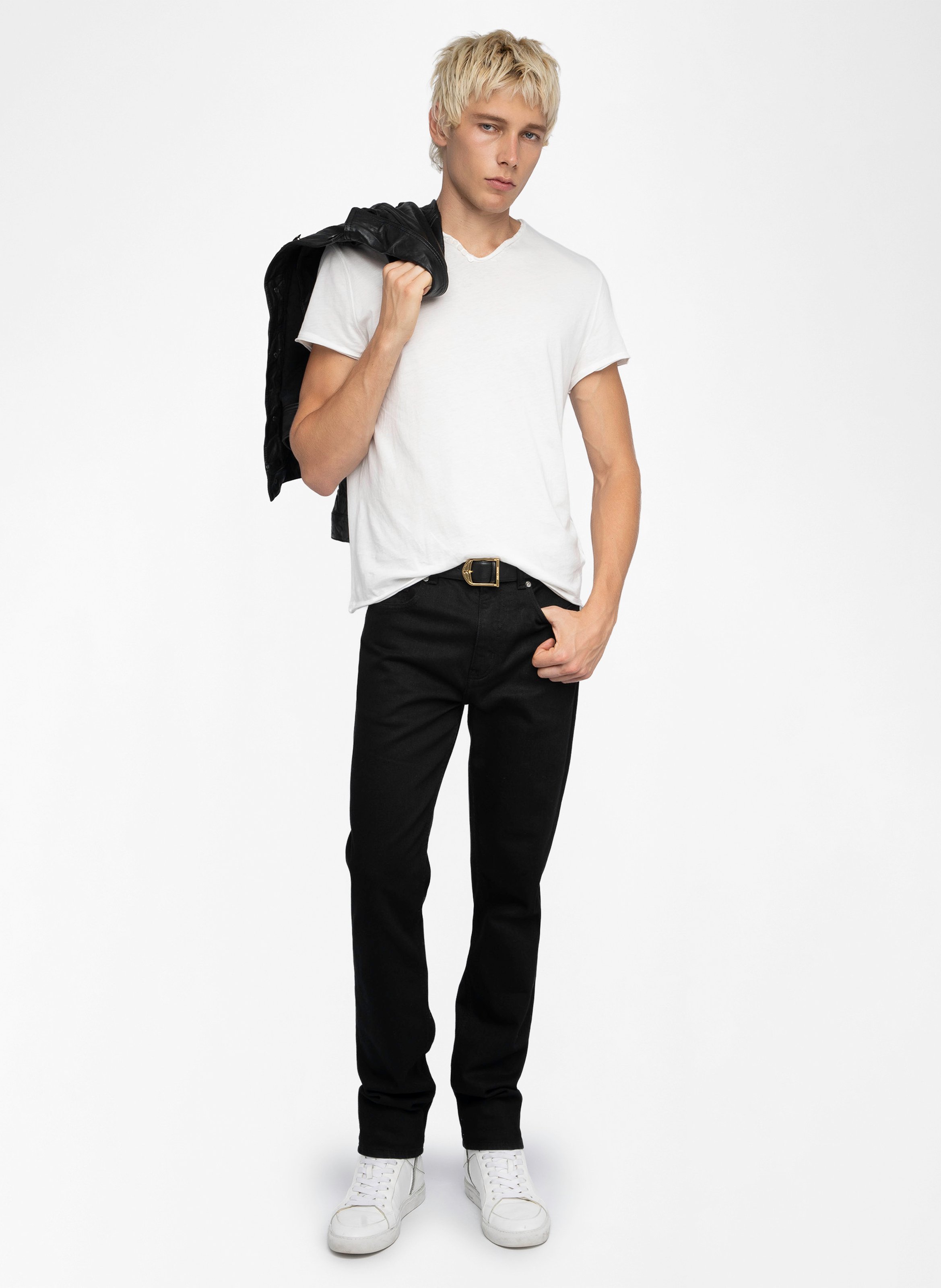 Tee-shirt droit en coton bio monastir ZADIG&VOLTAIRE Blanc