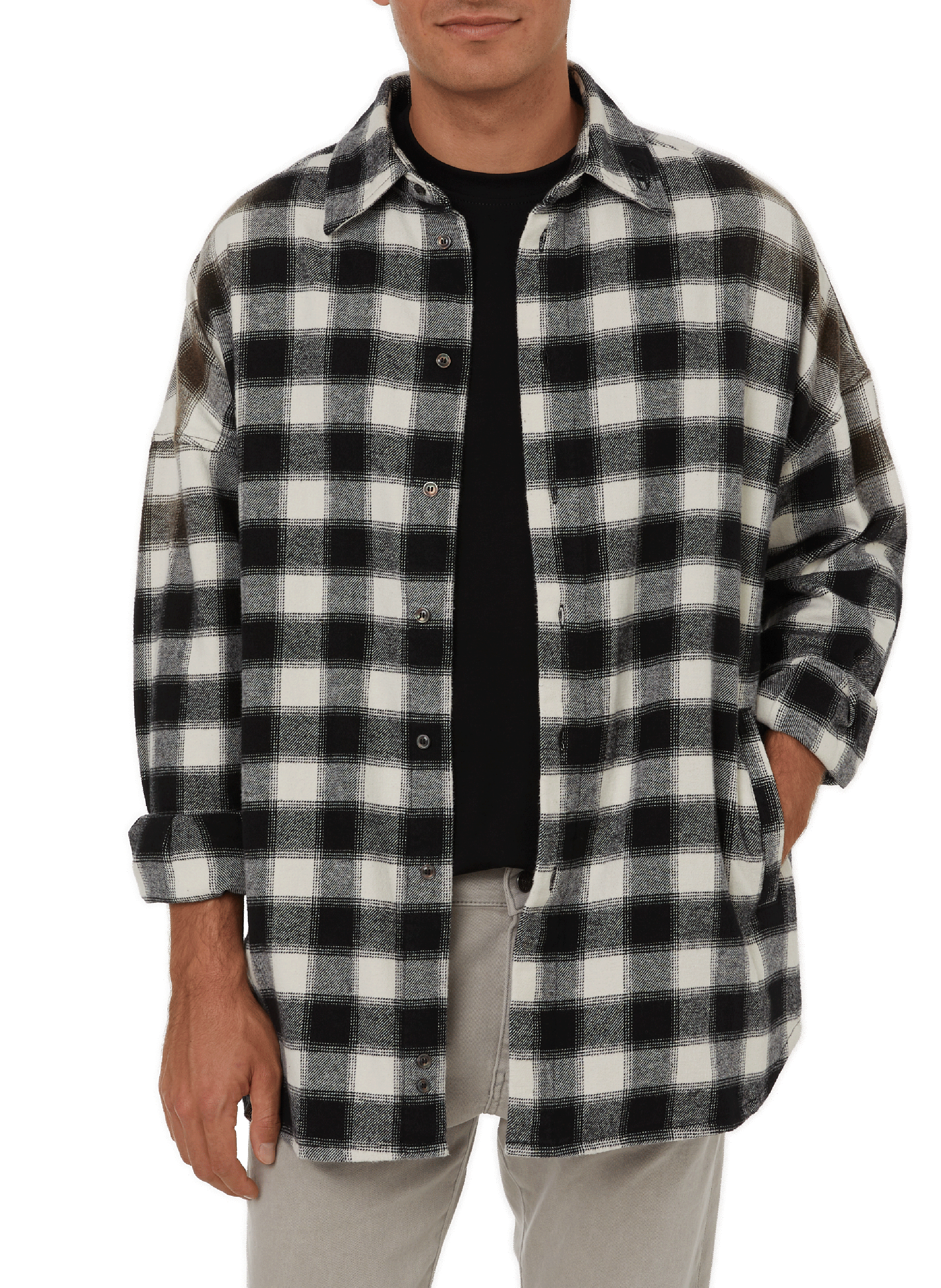 Check overshirt  DIESEL Black
