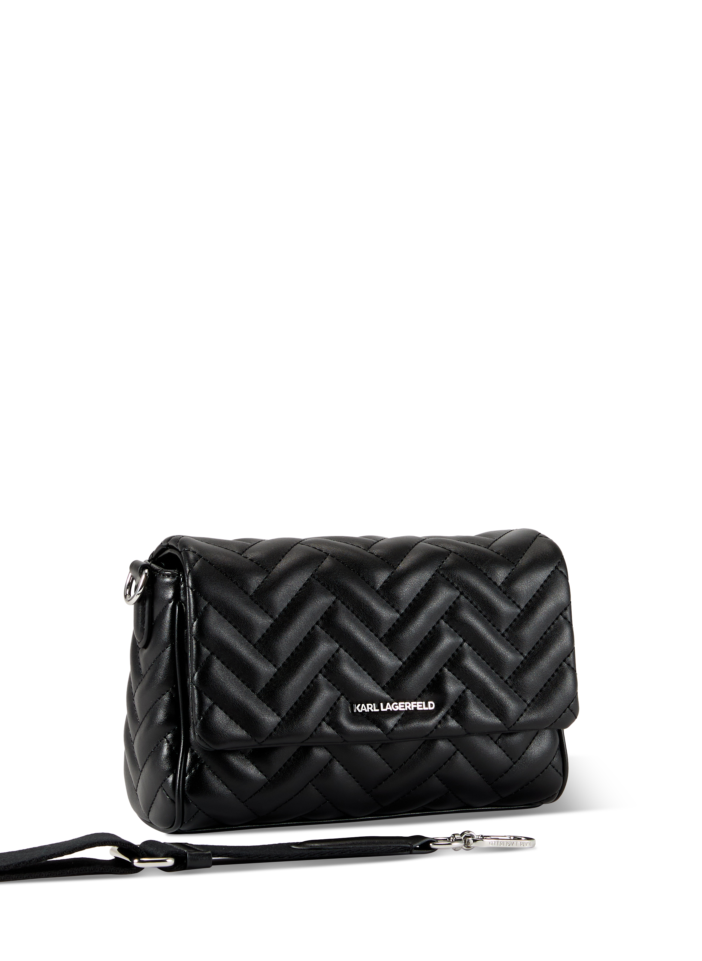 Quilted shoulder bag KARL LAGERFELD Black