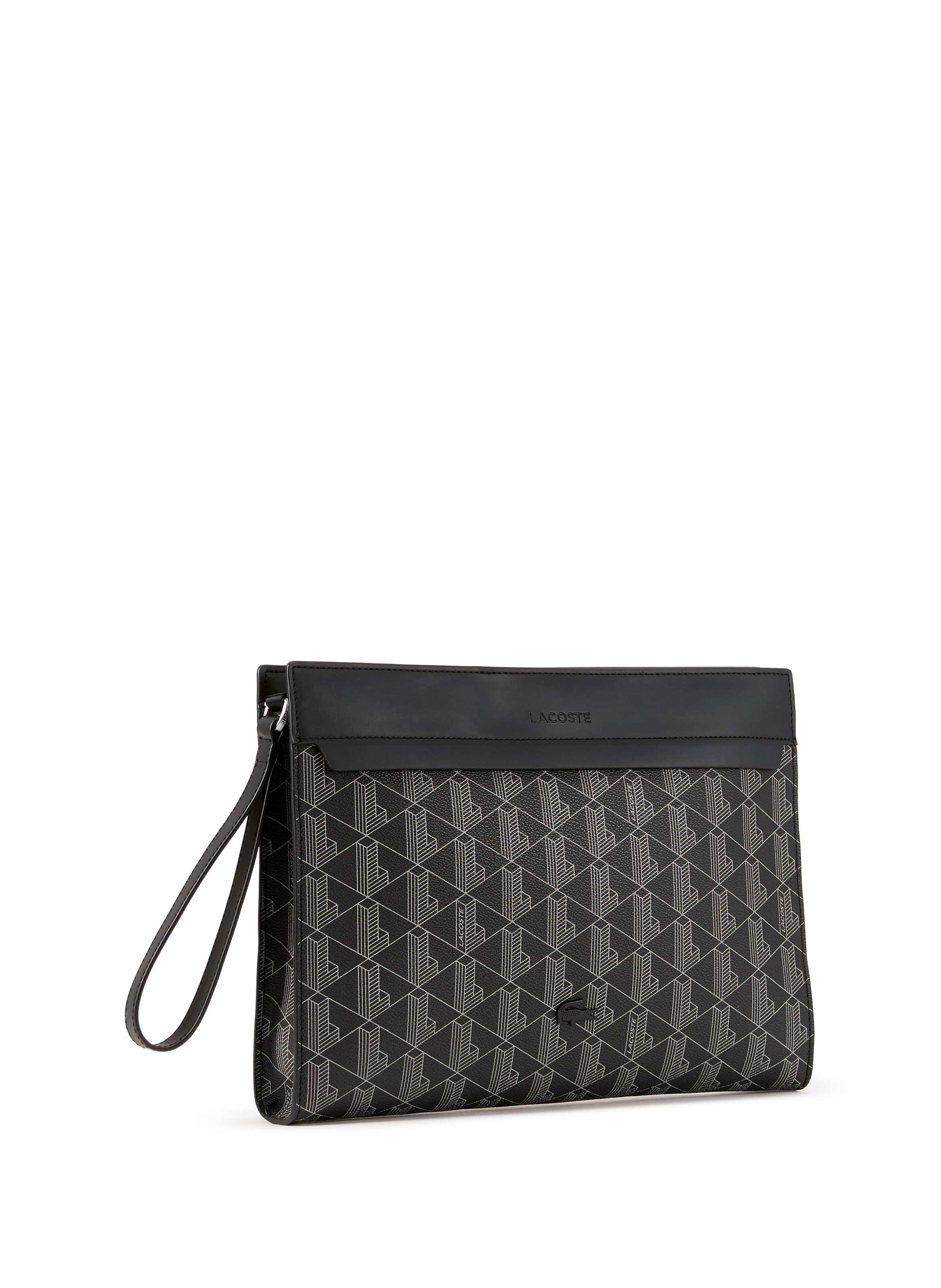 Computer logo clutch LACOSTE Grey