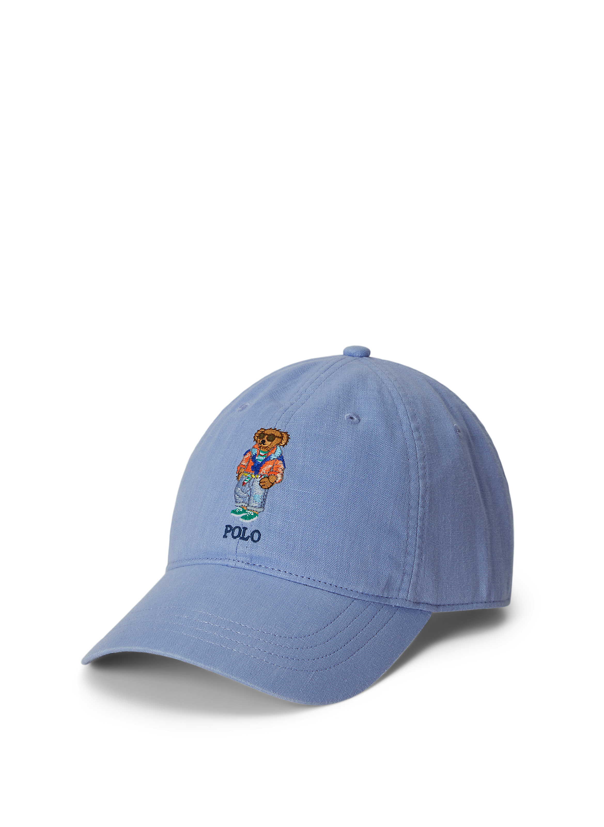 Casquette brodée en lin POLO RALPH LAUREN Blue