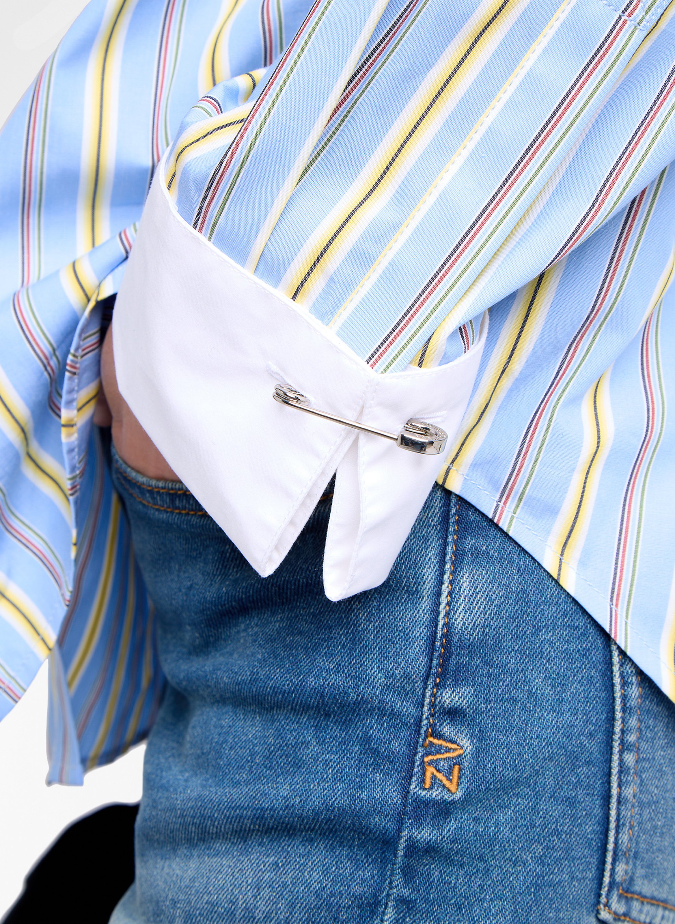 Chemise oversize col classique rayée en coton morning ZADIG&VOLTAIRE Bleu