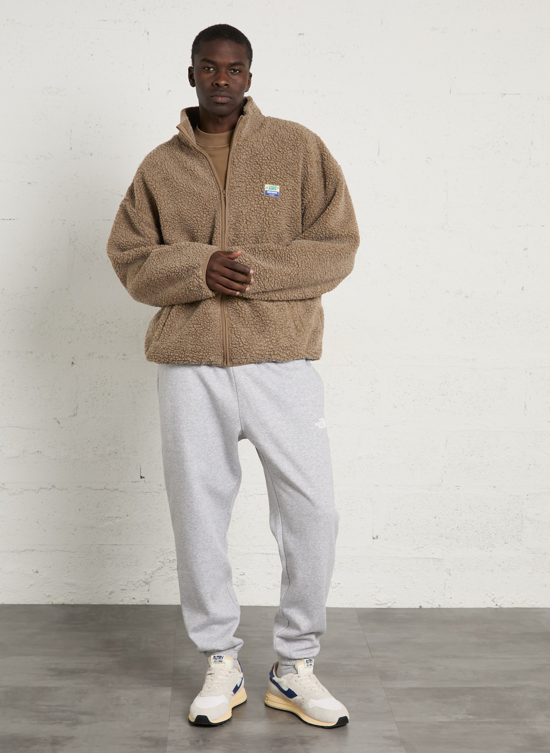 Veste col montant en sherpa hoktown AMERICAN VINTAGE Marron