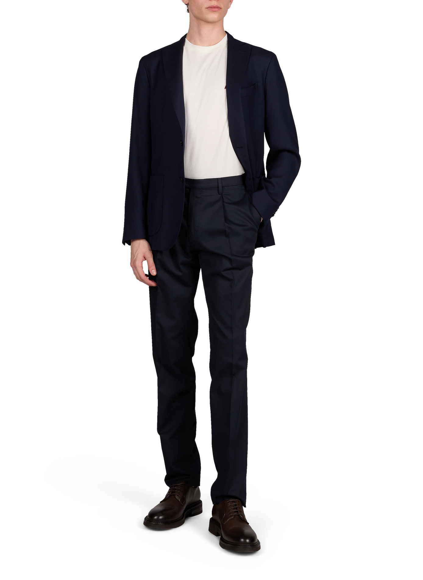Single-color virgin wool blazer BOGLIOLI Blue