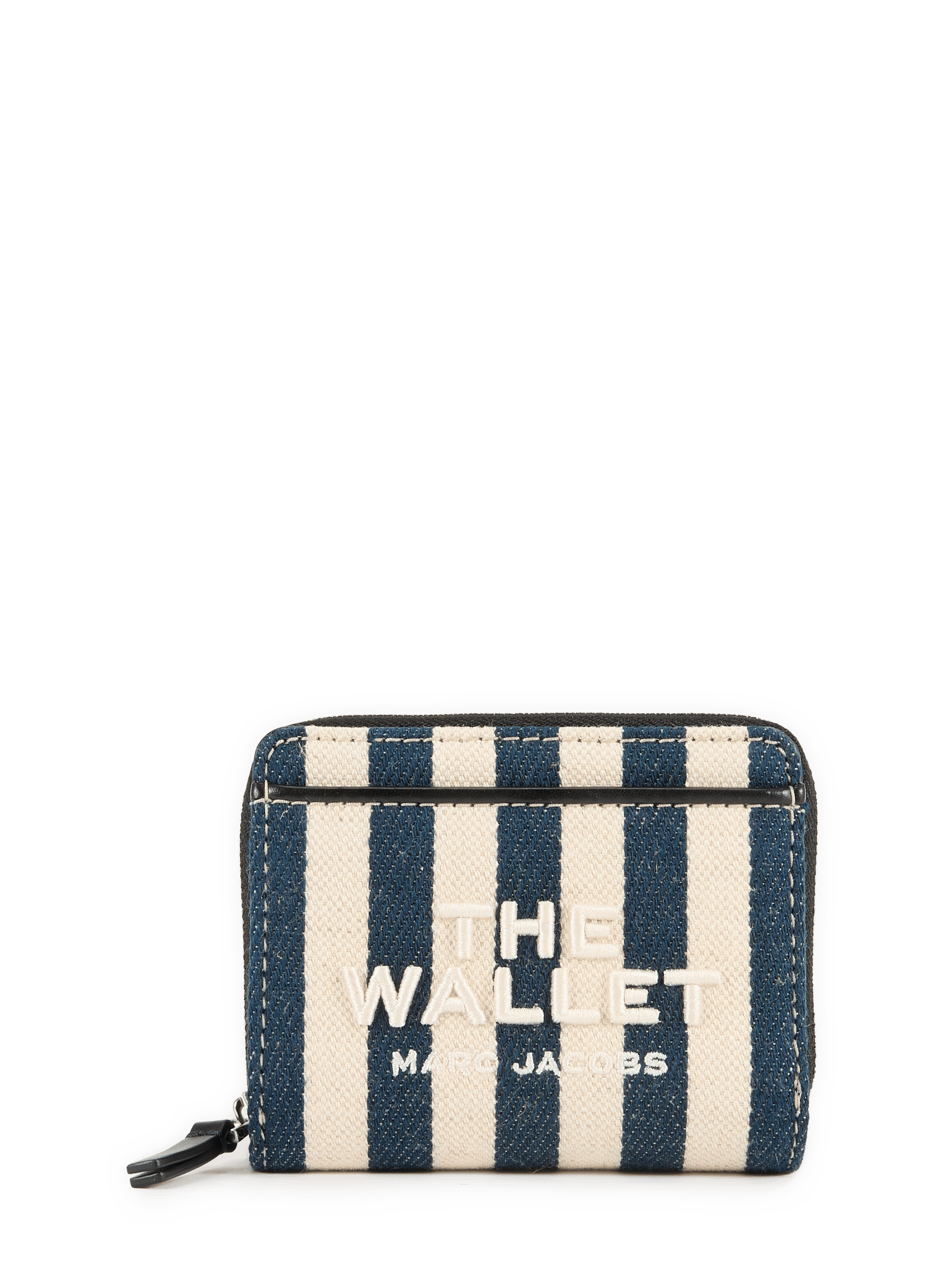 Mini portefeuille The Stripe Canvas MARC JACOBS Bleu