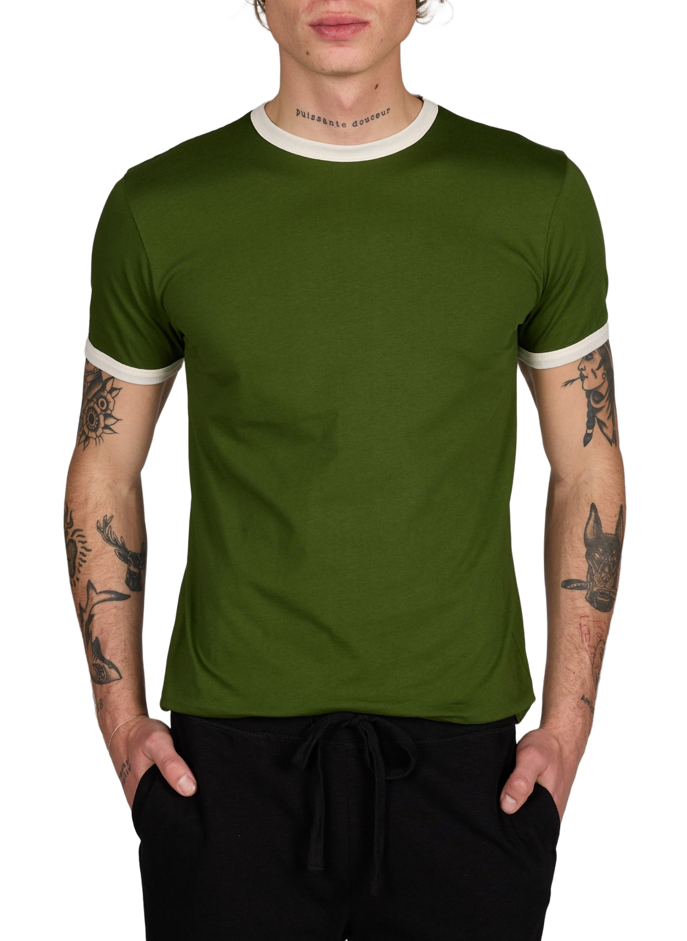 Classic Cotton T-Shirt AU PRINTEMPS PARIS Green