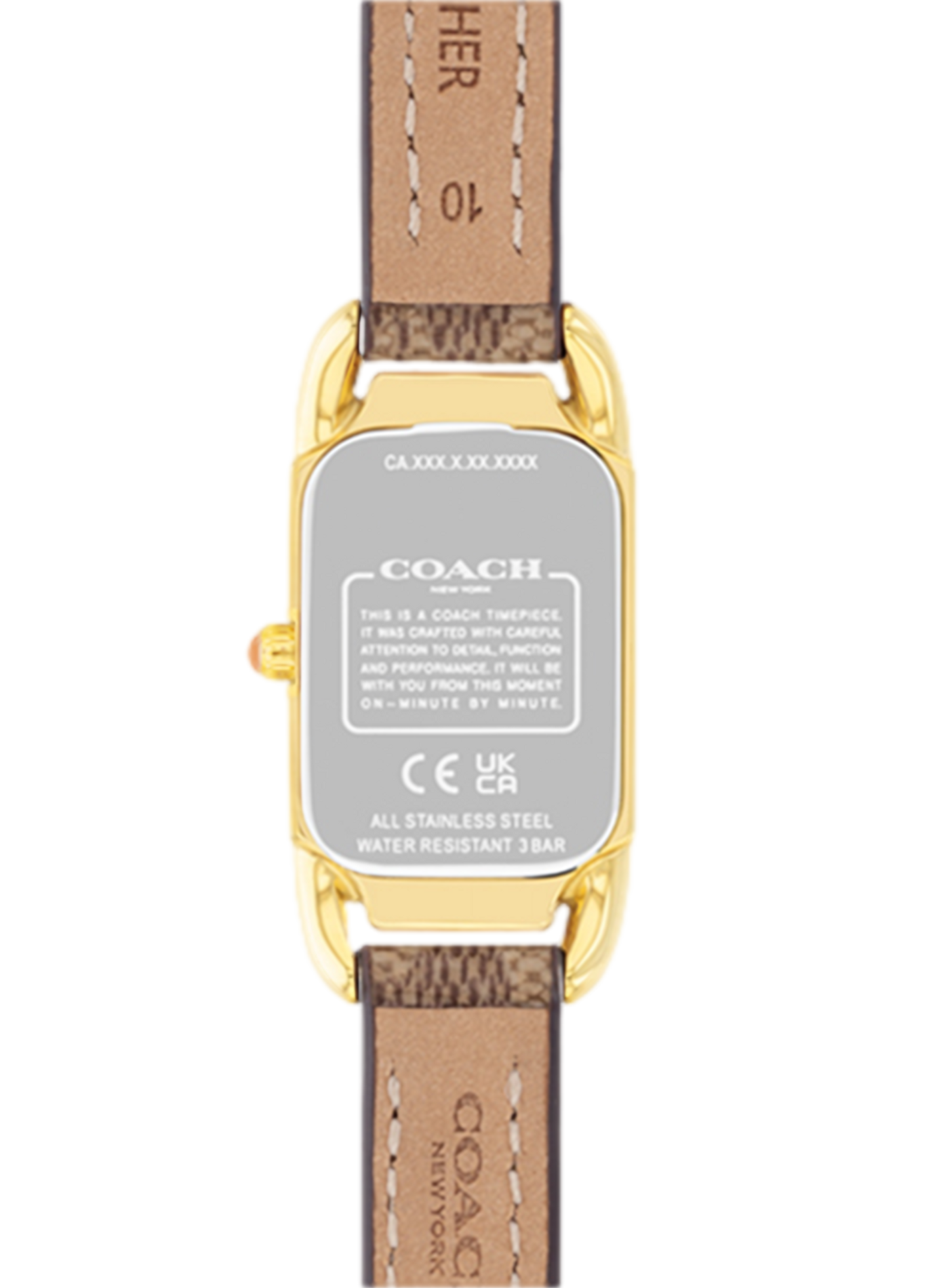 Montre quartz Cadie en cuir COACH MONTRES Marron