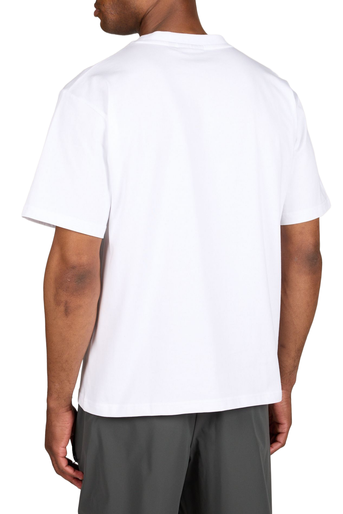 T-shirt col rond en coton RAINS Blanc