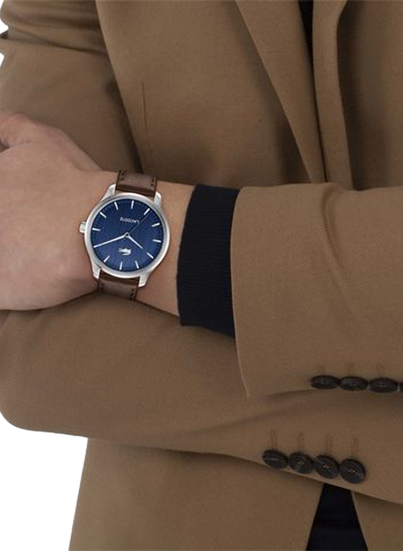 Montre quartz Lisbon en cuir LACOSTE MONTRES Bleu