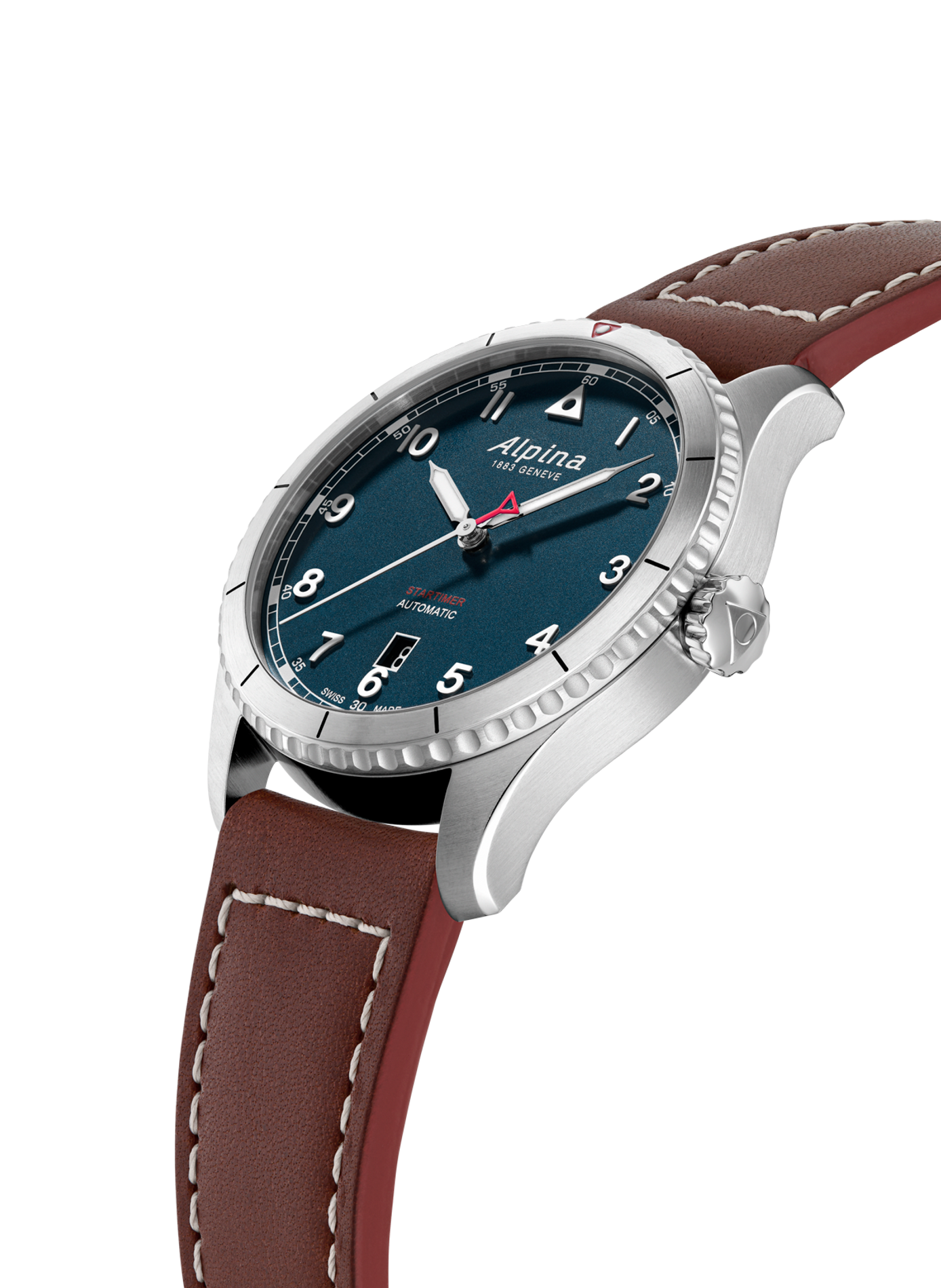 Montre automatique Pilot Automatic en cuir de veau ALPINA Bleu