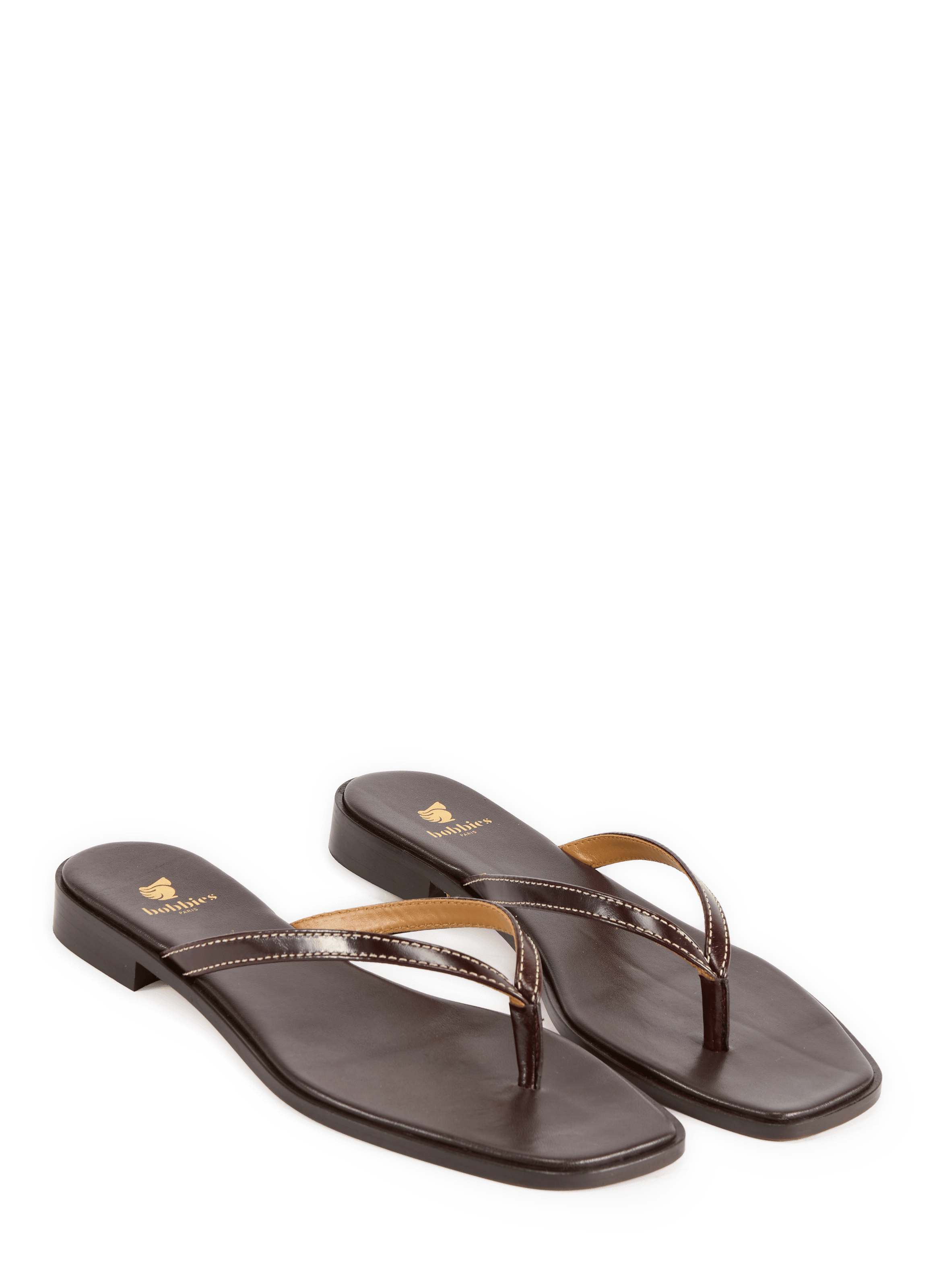 Tongs Sol en cuir BOBBIES Marron