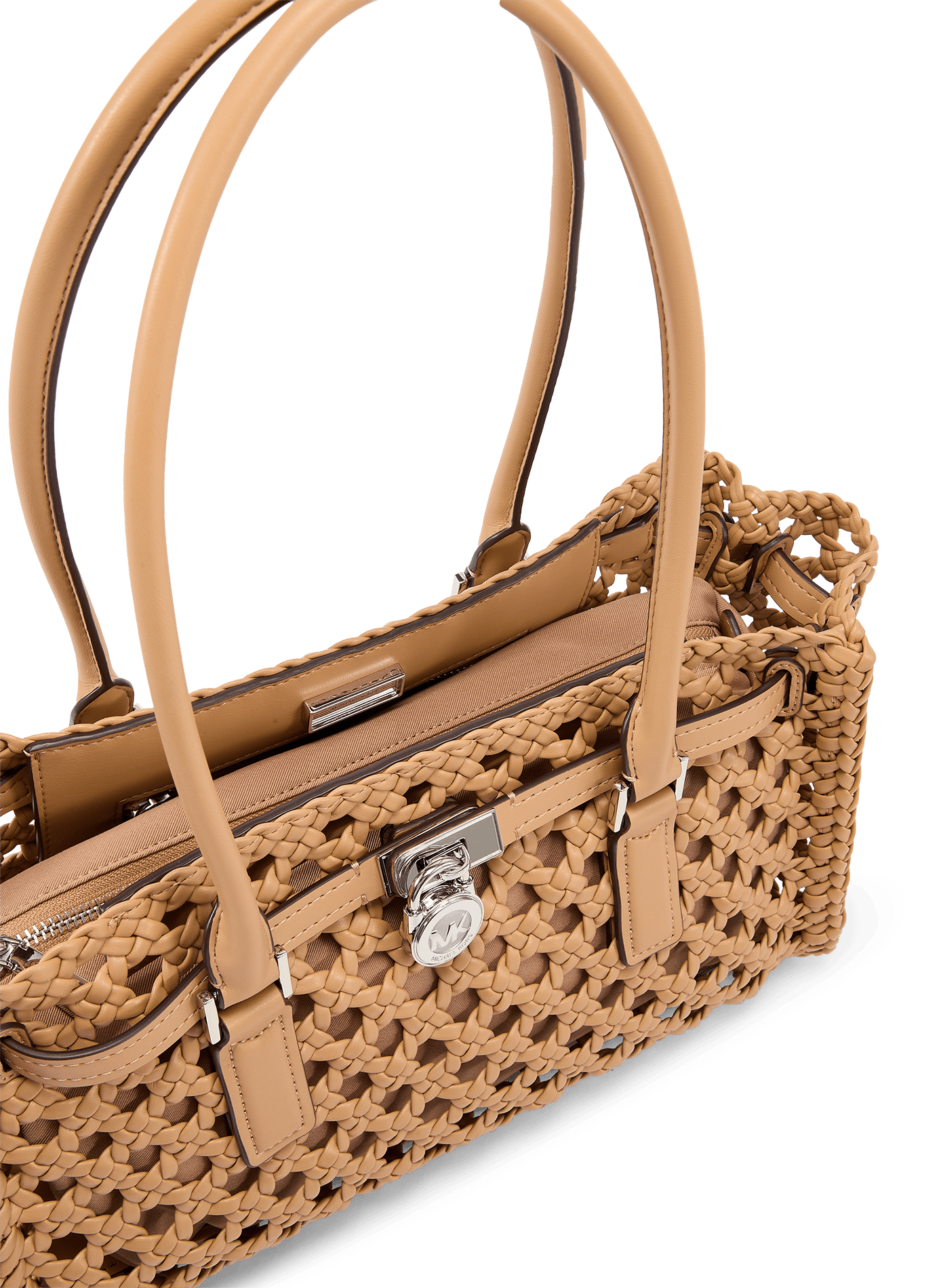 Piccola borsa tessuta Moderna MICHAEL KORS Marrone