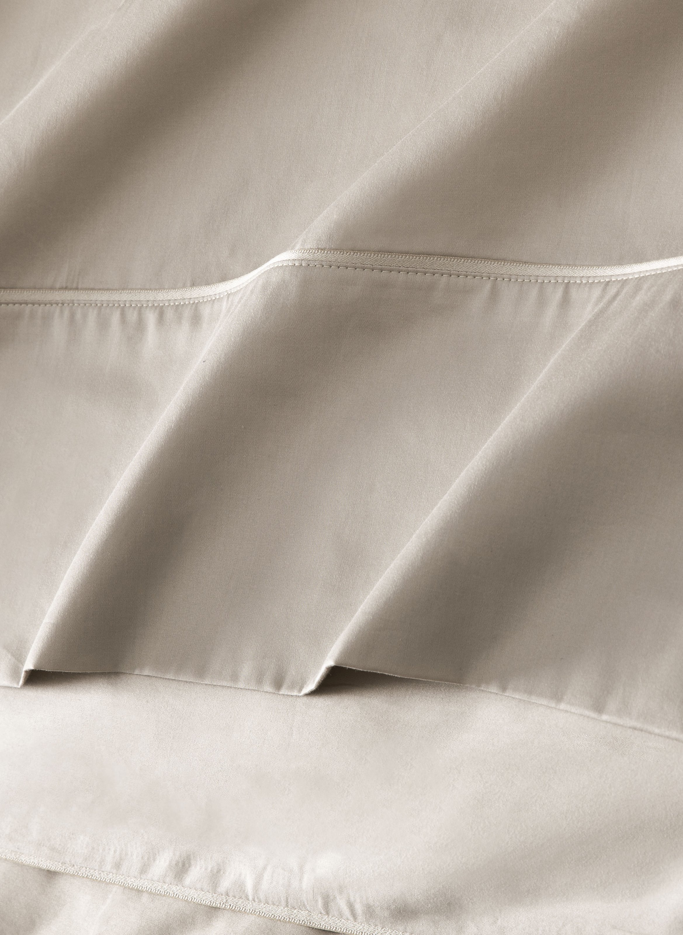 Drap plat uni en satin de coton bio, teophile ALEXANDRE TURPAULT Marron