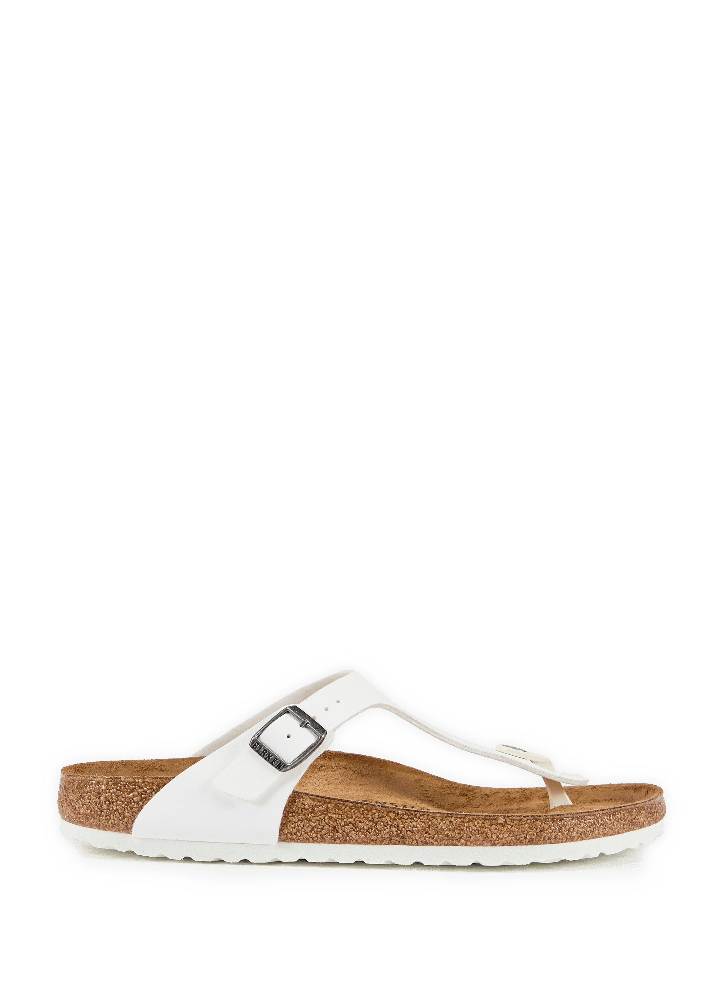 Sandaal met teenlus Gizeh van leer BIRKENSTOCK Wit