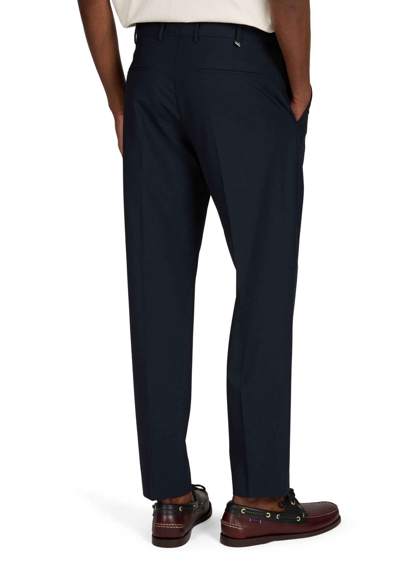 Straight pleated pants PT01 Blue