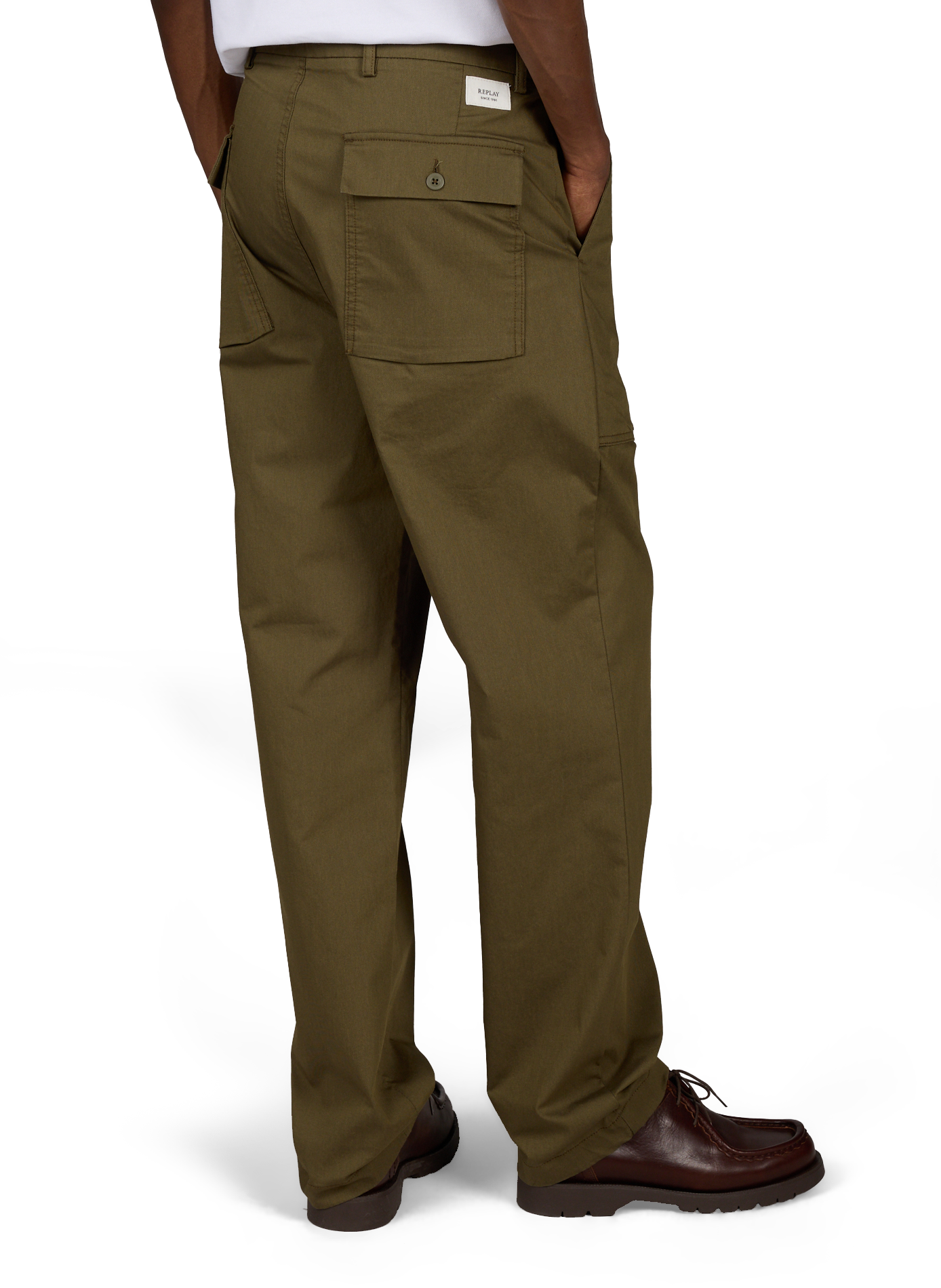 Gerader Jeans aus Baumwollmischung REPLAY Grun