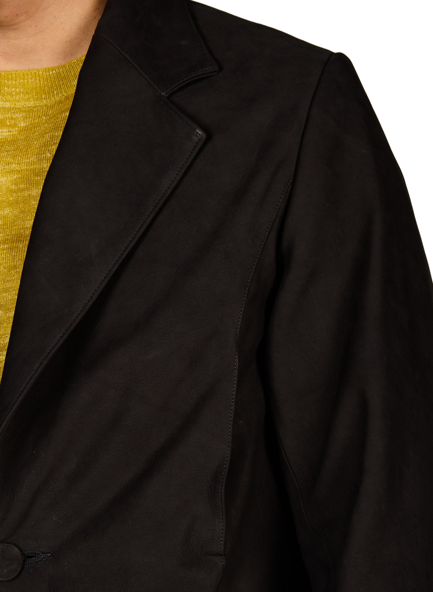 Blazer en cuir OMAR AFRIDI Noir