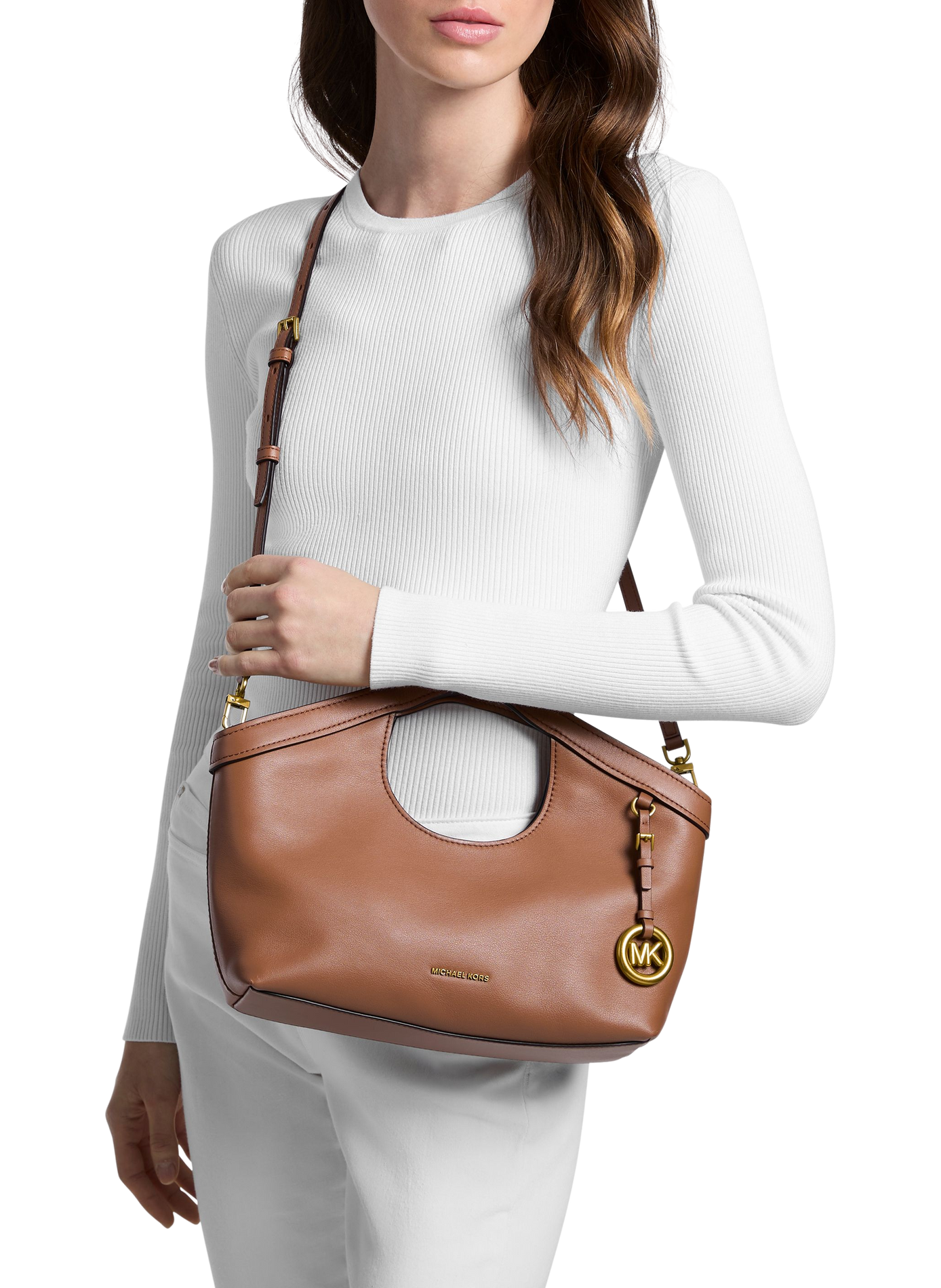 Haddie leather handbag MICHAEL KORS Brown