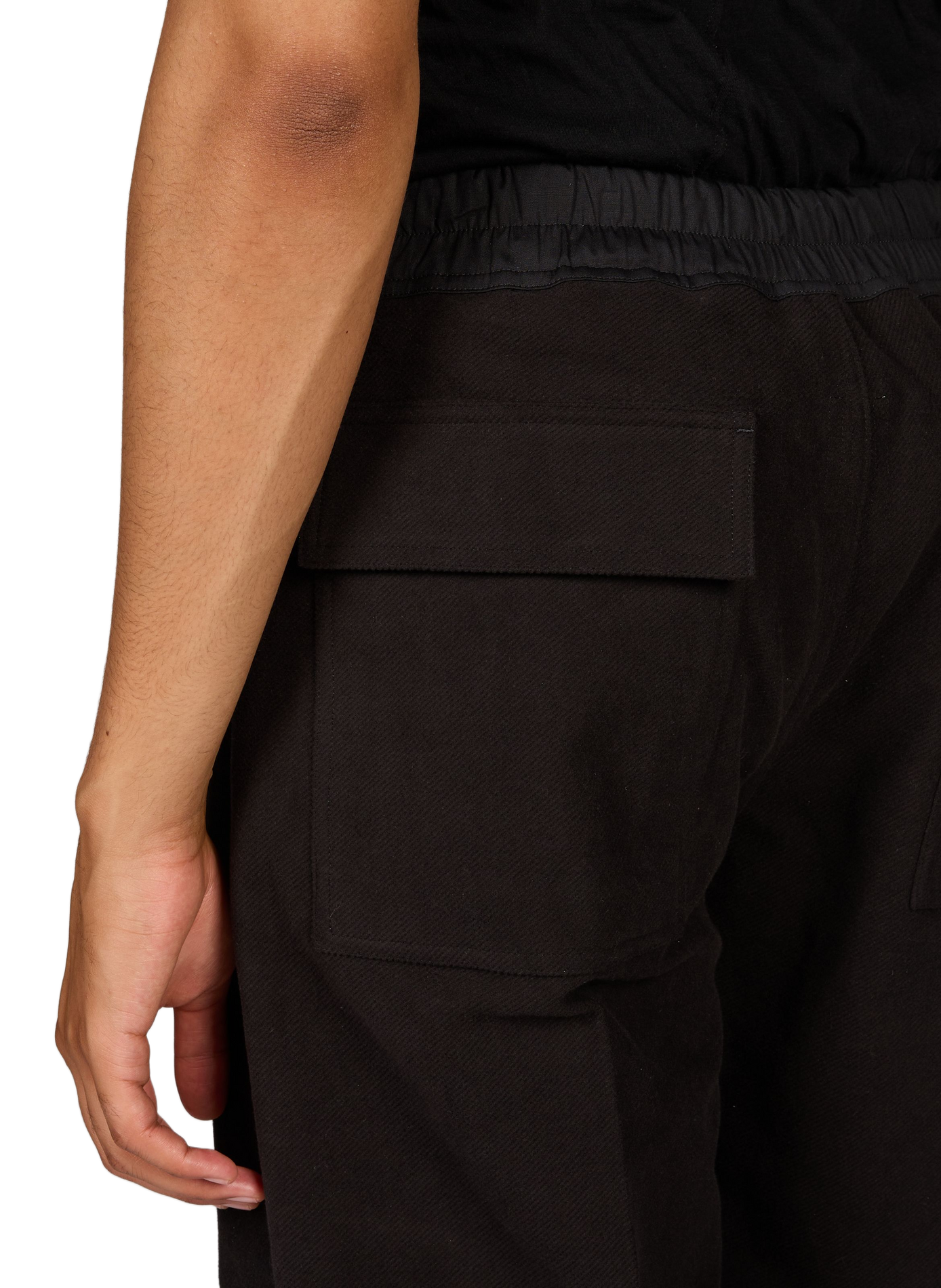 Pantalon à cordon de serrage Dietrich en coton RICK OWENS Noir
