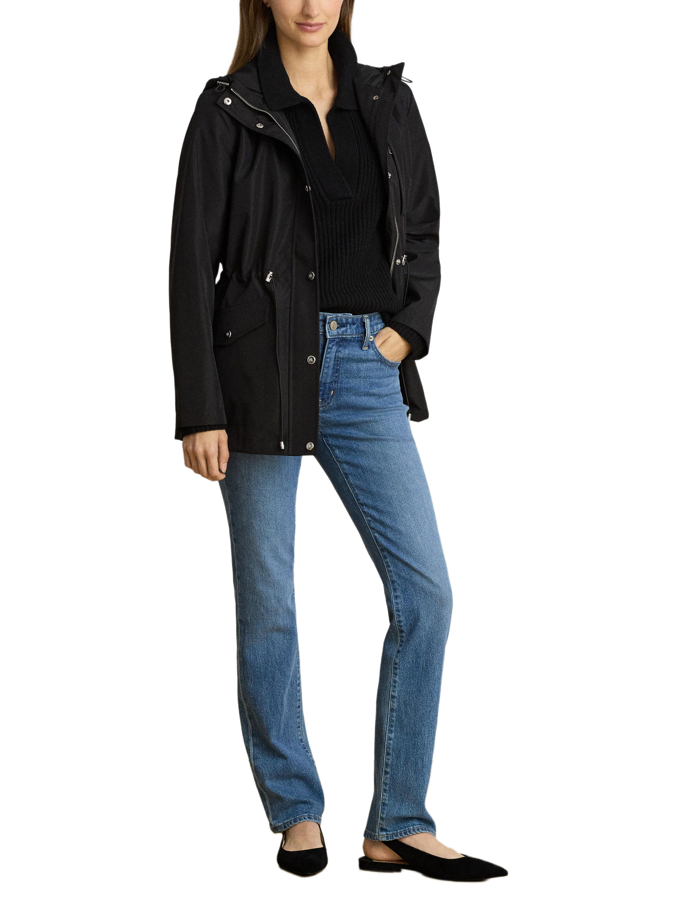 Lightweight hooded parka LAUREN Black