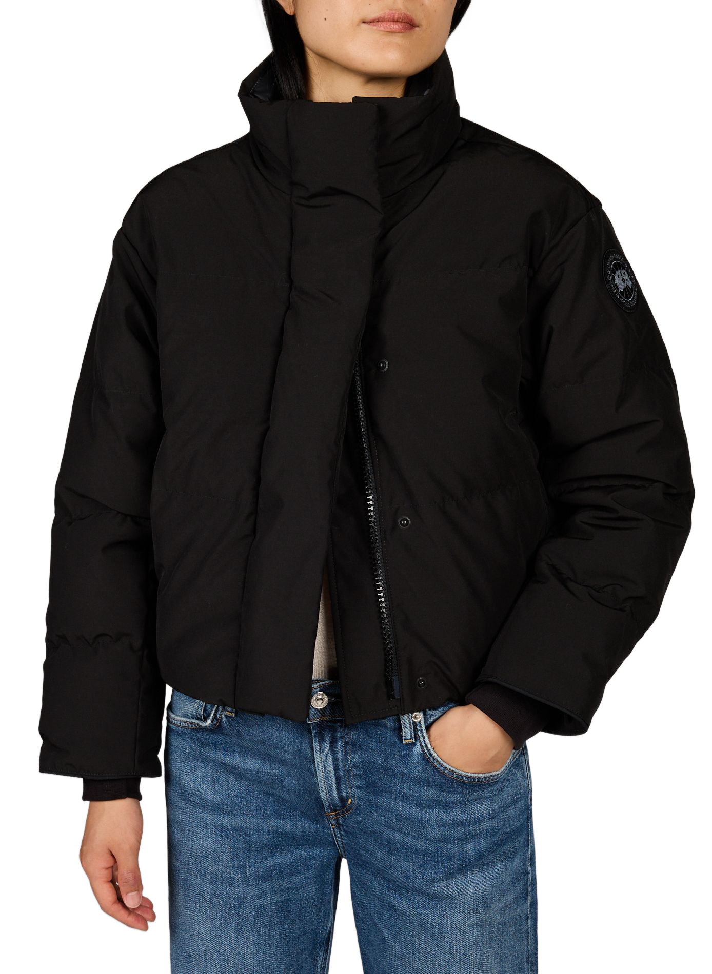 Kurze Daunenjacke Granview mit Kapuzenkragen CANADA GOOSE Schwarz