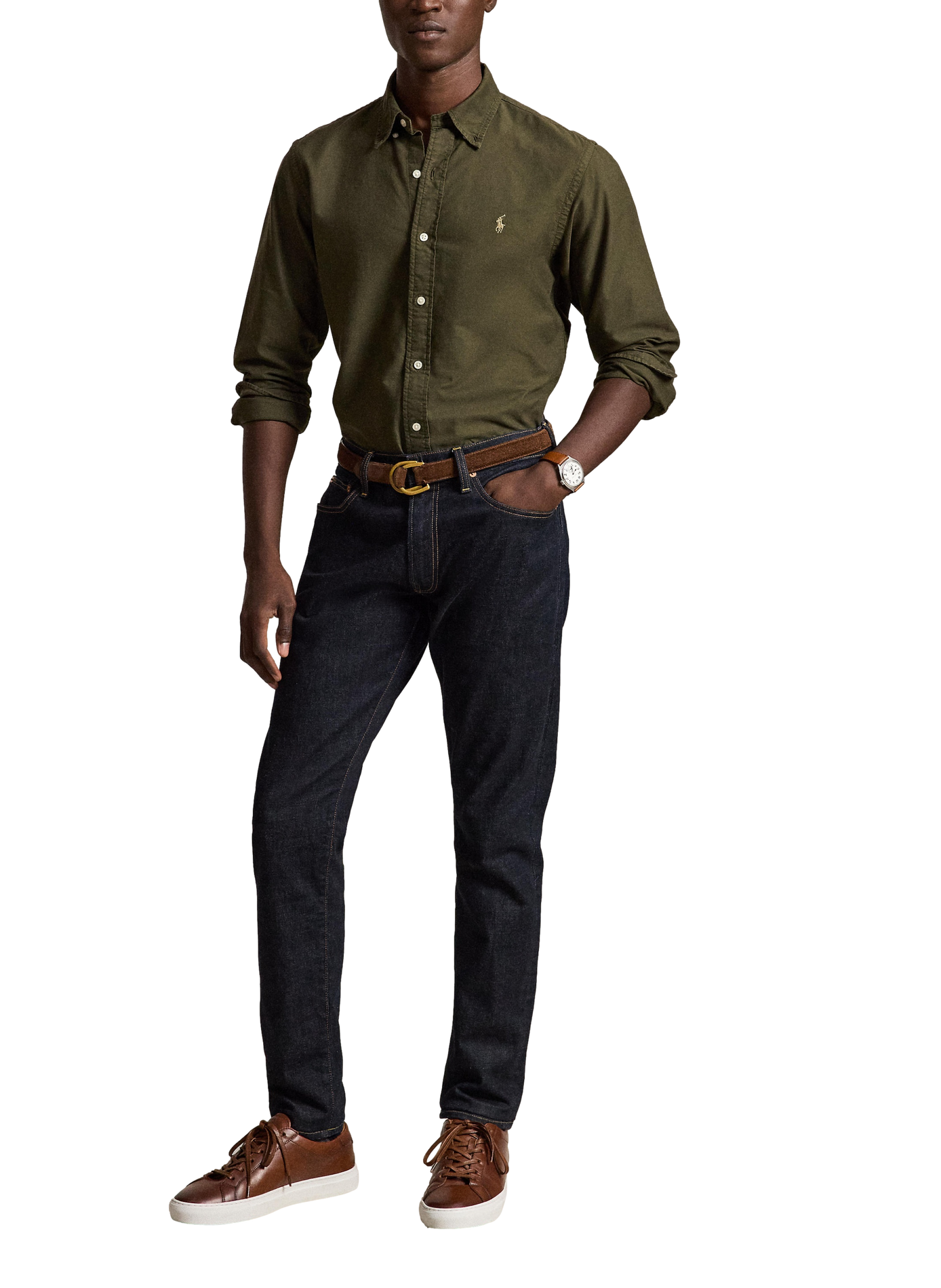 Chemise à manches longues en coton  POLO RALPH LAUREN Vert