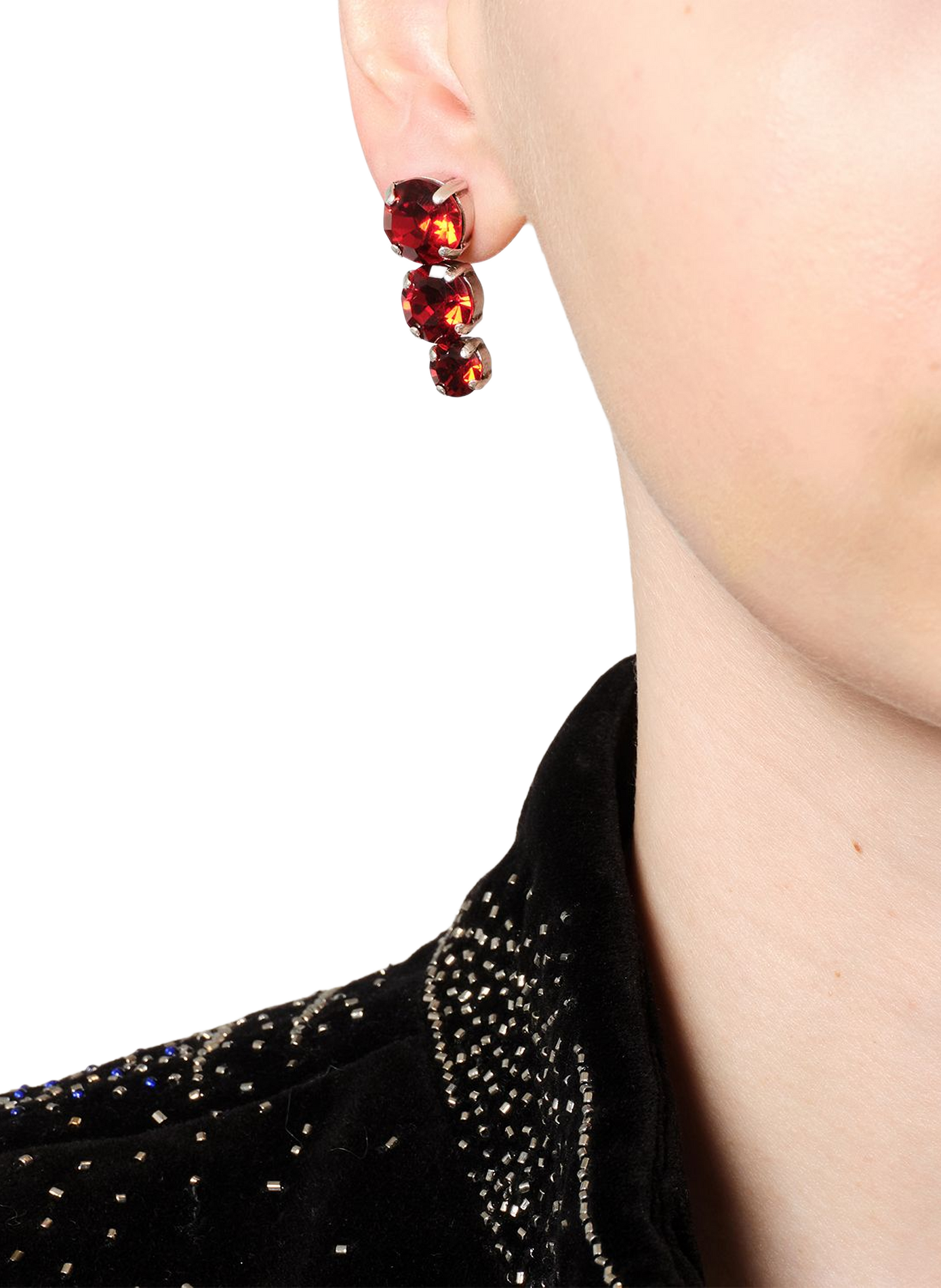 Clous d'oreilles Karlie pendants ISABEL MARANT Rouge
