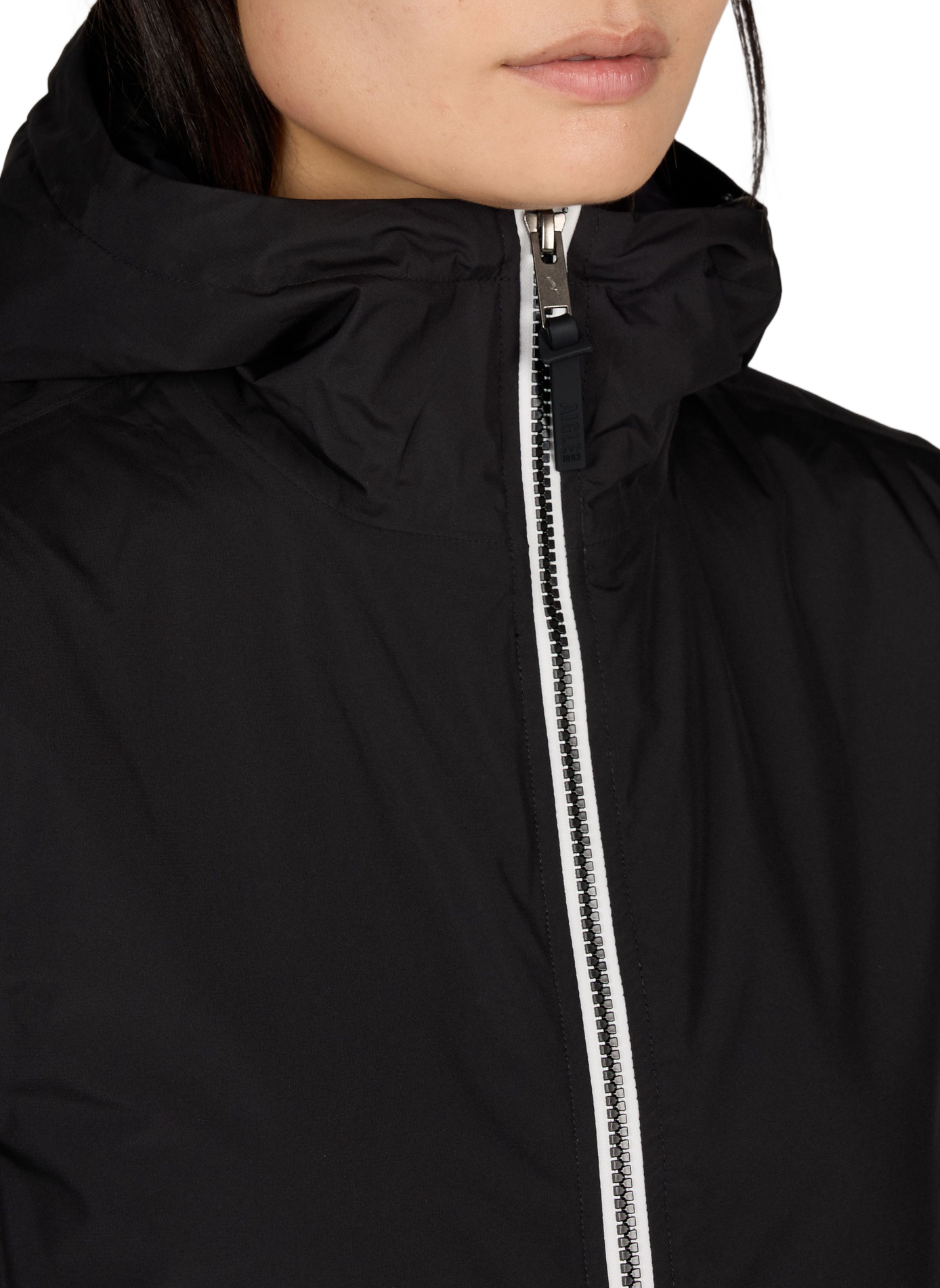 Hooded windproof jacket AIGLE Black
