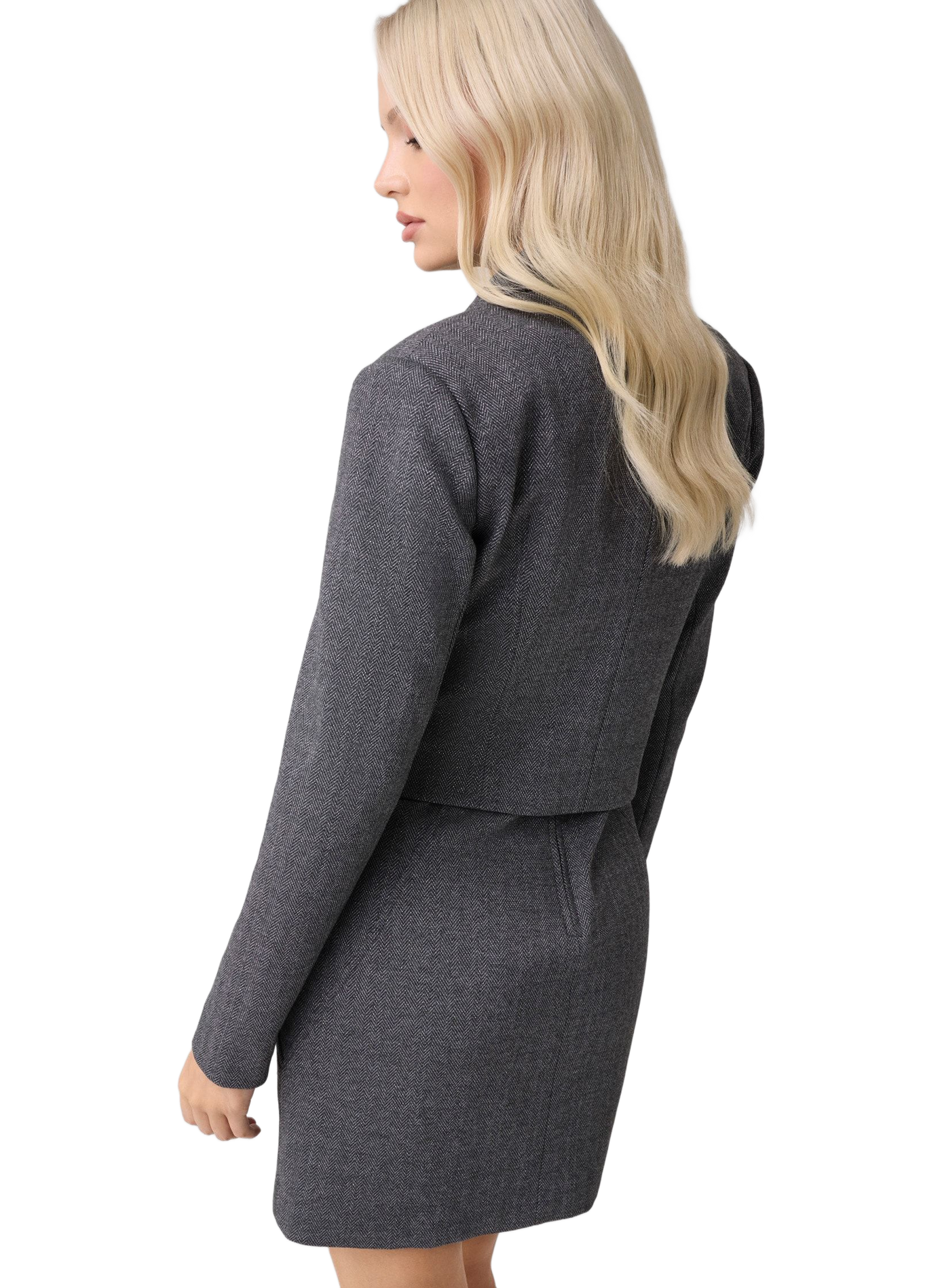Kurze Jacke mit Reverskragen GUESS Grau