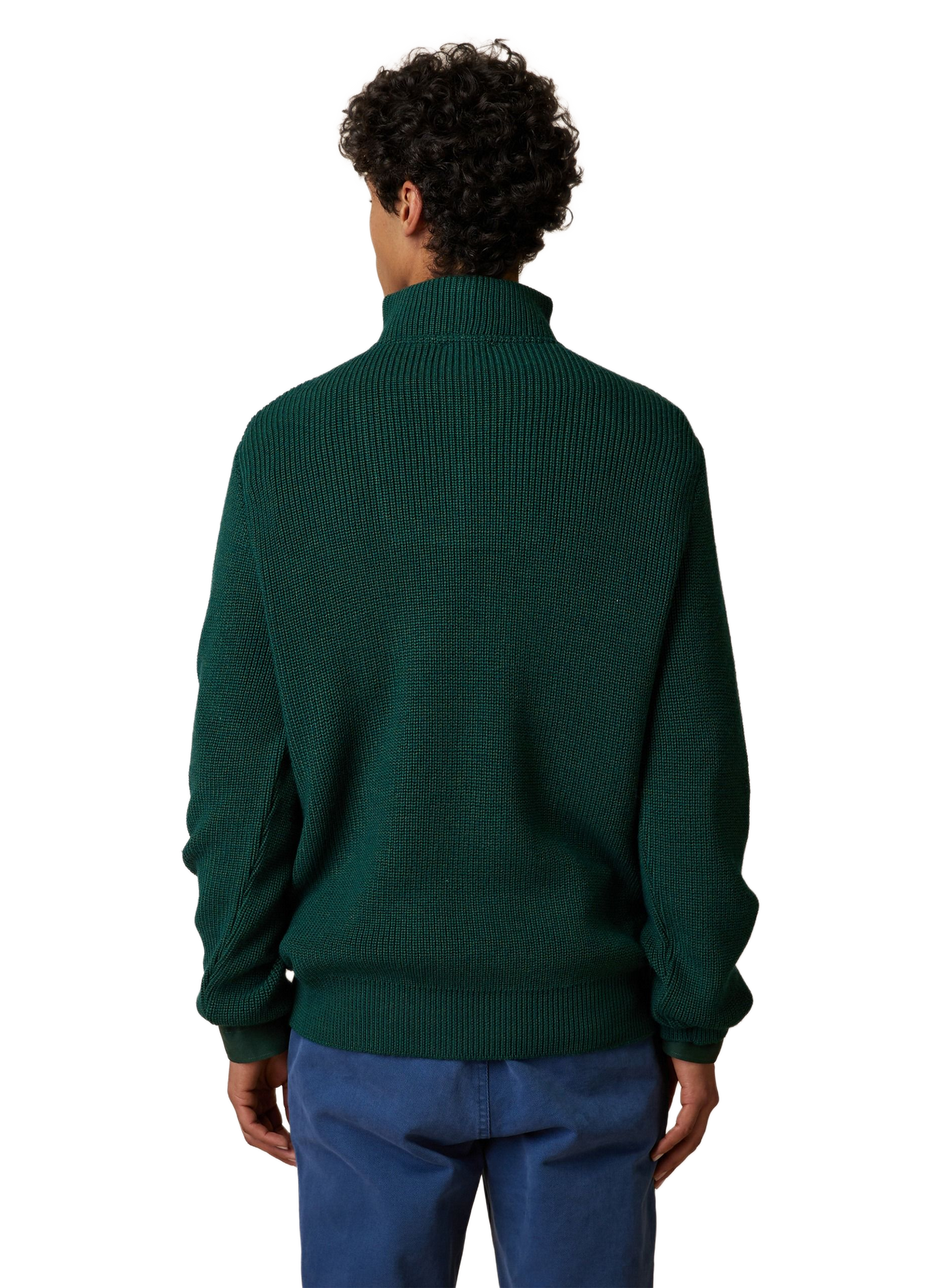 Pull col camionneur en laine mélangée FAGUO Vert