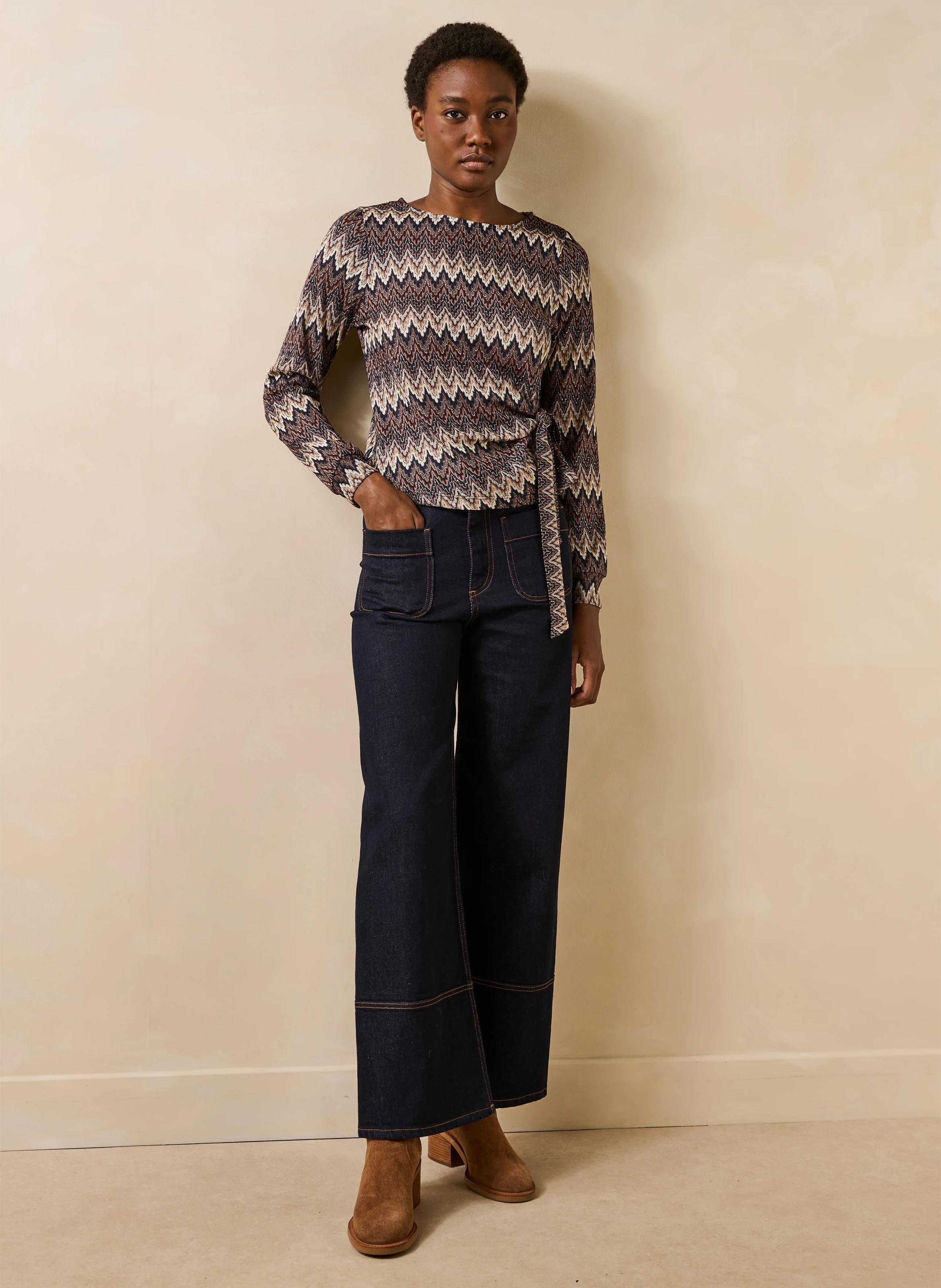 Recht T-shirt met print LA FEE MARABOUTEE Blauw