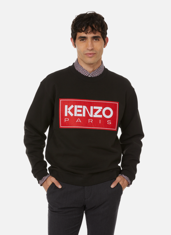 KENZO Sweatshirt en coton stretch Noir
