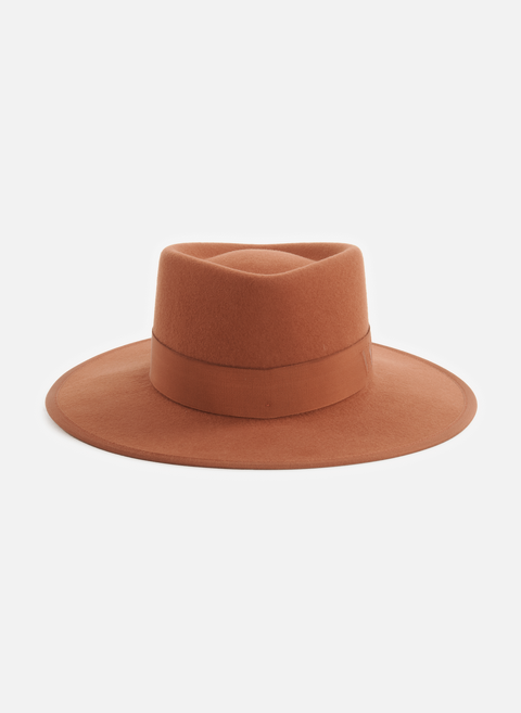 قبعة صوف برتقالية اللون من VAN PALMA 