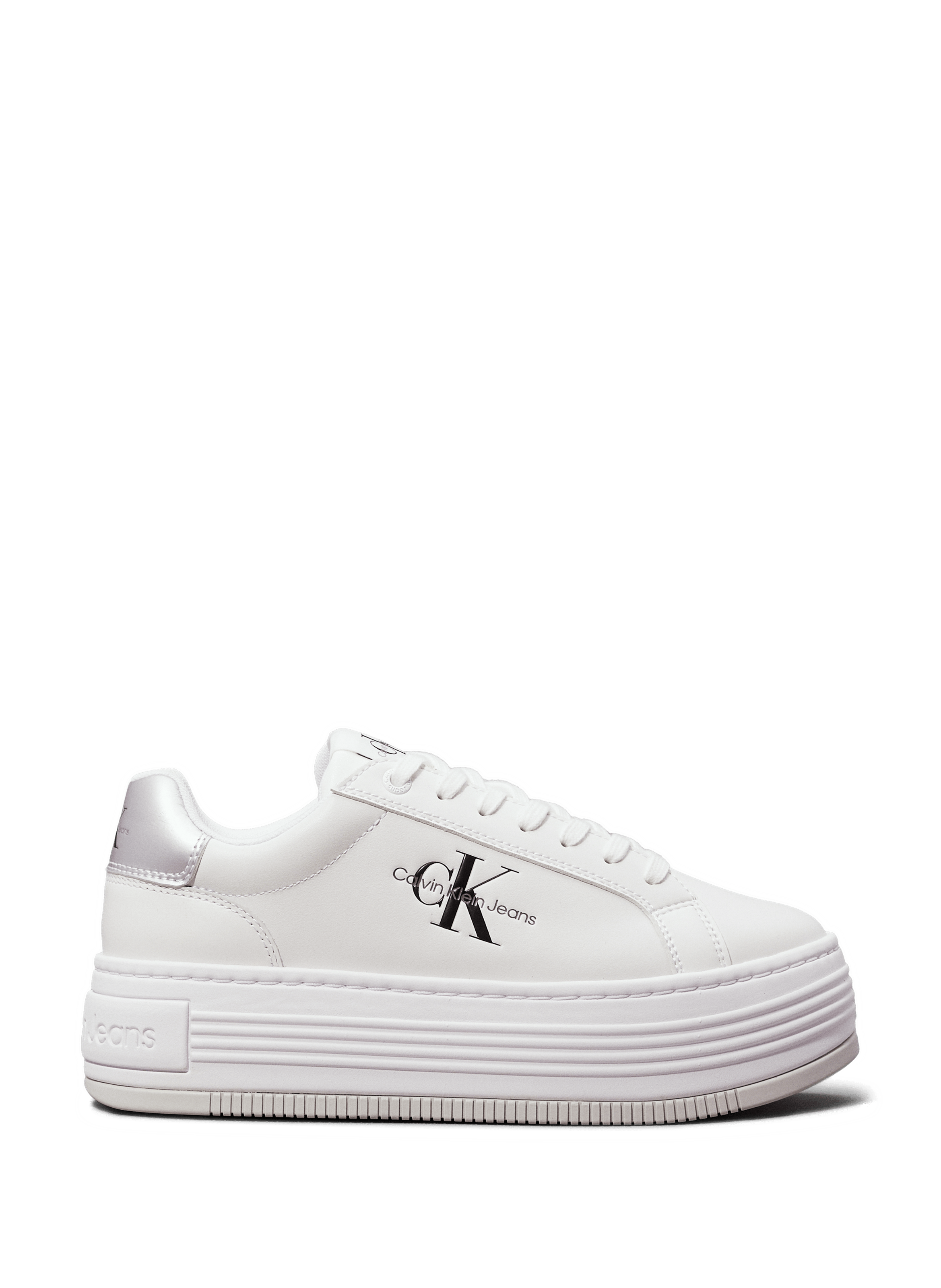 Baskets à plateforme en cuir  CALVIN KLEIN Gris