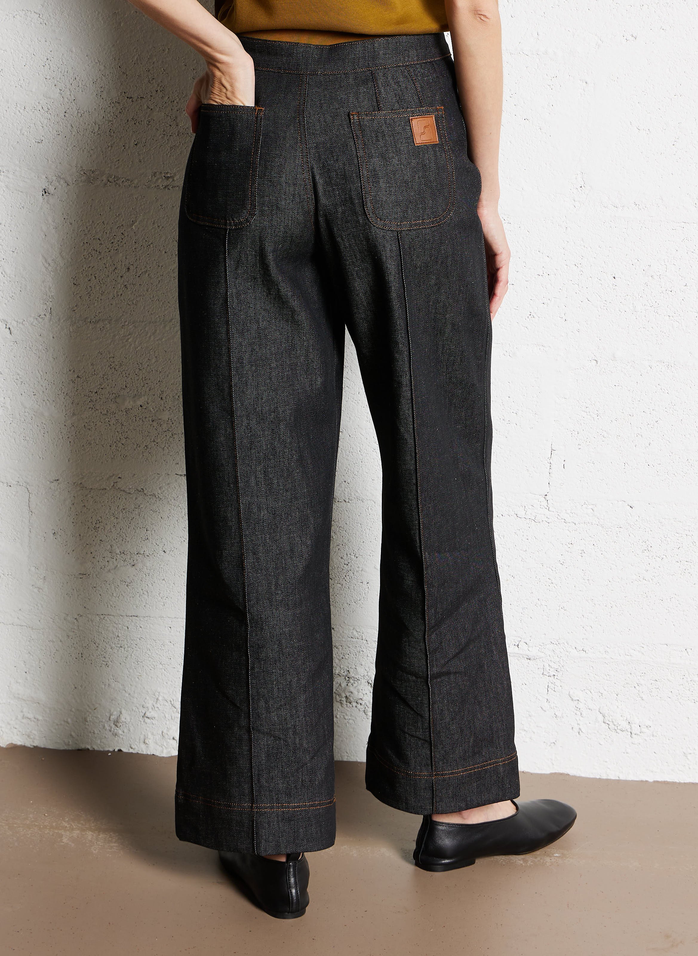 Jean denim brut en coton bio mélangé harry SOEUR Noir