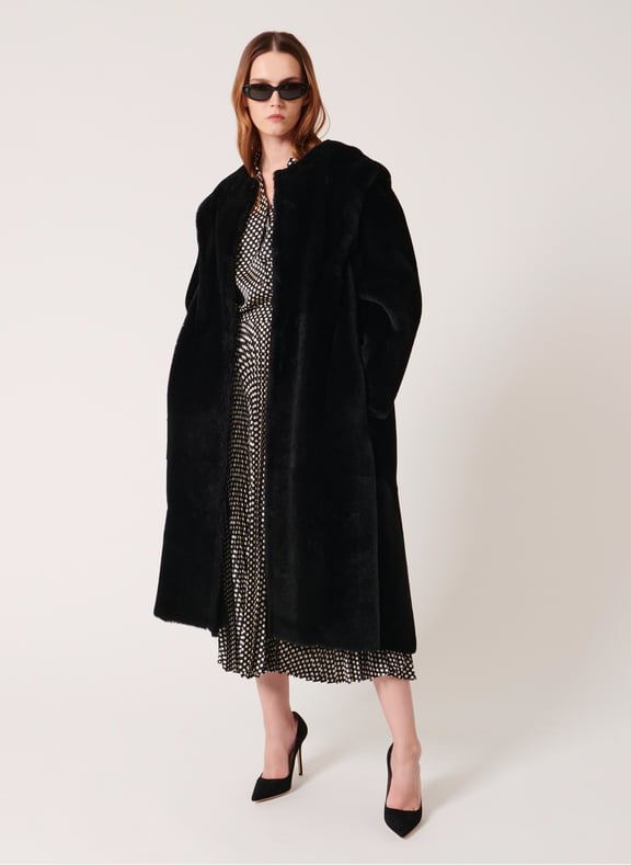 Manteau noir droit - malcolm Noir by ZAPA ZAPA Manteau noir droit - malcolm Noir