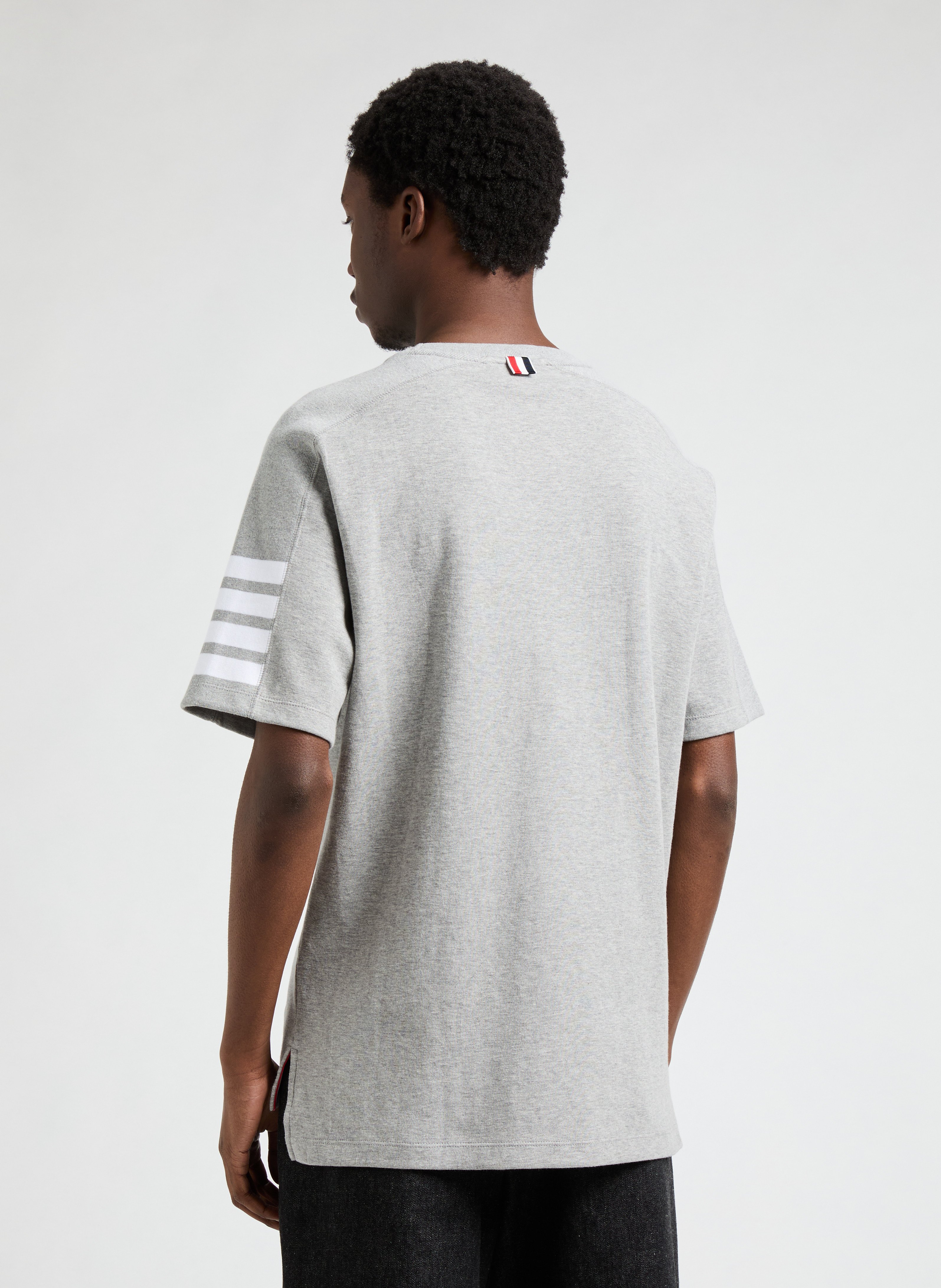 T-shirt with stripes THOM BROWNE Grey