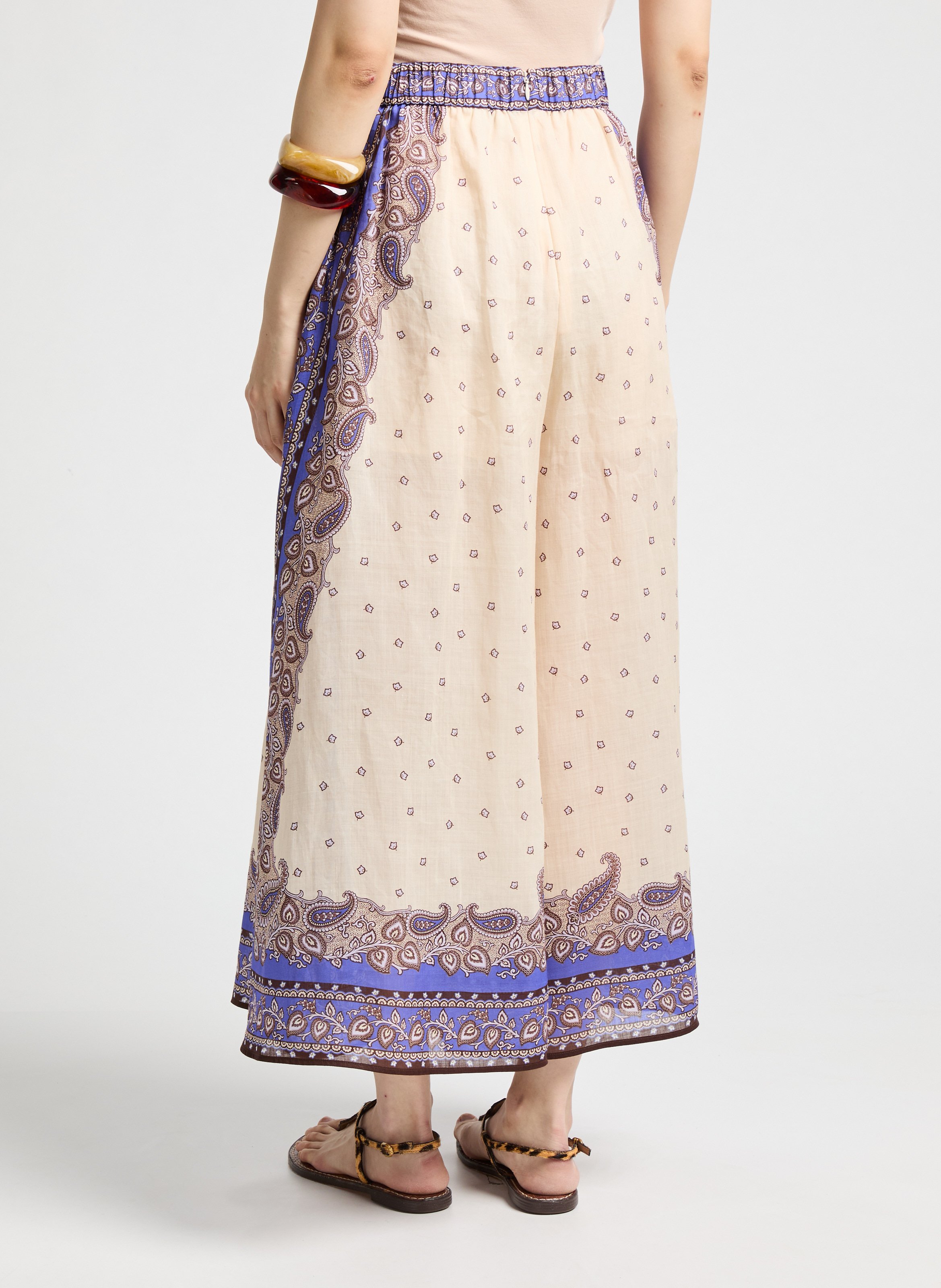 Jupe-culotte Maxine en ramie ZIMMERMANN Violet