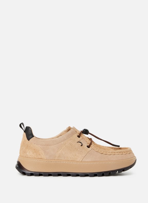 Calfskin leather lace-up loafers Beige by KLEMAN KLEMAN Calfskin leather lace-up loafers Beige