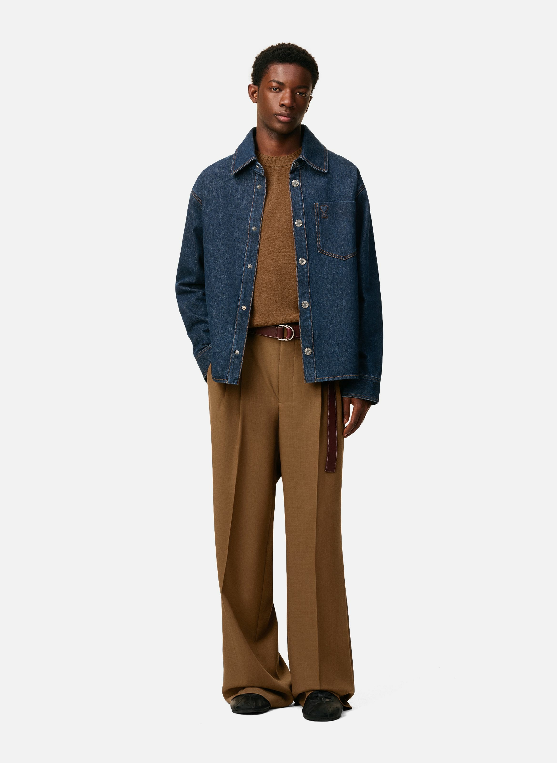 Surchemise ami de coeur en coton unisexe AMI PARIS Bleu