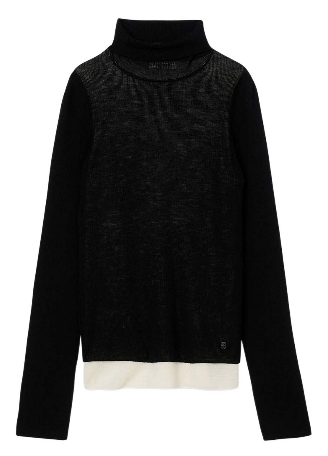 Pull col roulé en laine SANDRO Noir