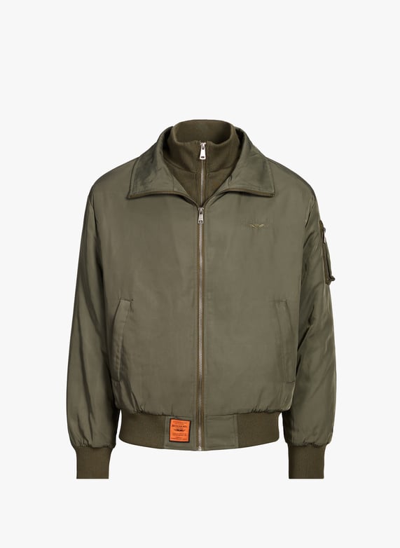Bomber ample à col montant | Kaki by BOMBERS ORIGINAL Bomber ample à col montant Kaki