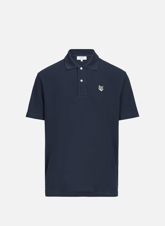 Cotton polo shirt Blue by MAISON KITSUNÉ MAISON KITSUNÉ Cotton polo shirt Blue