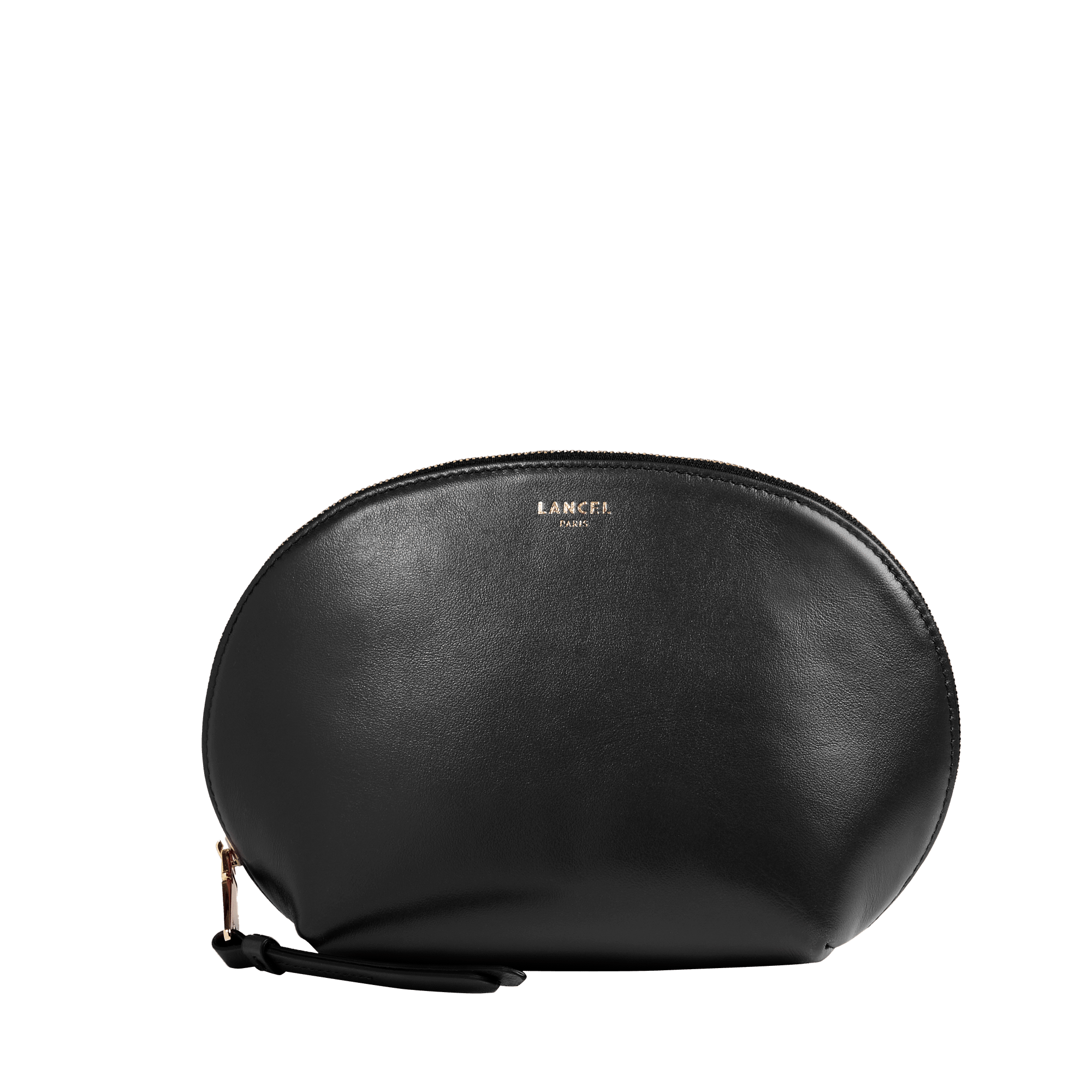 Lancel Origami leather cosmetic pouch LANCEL Black