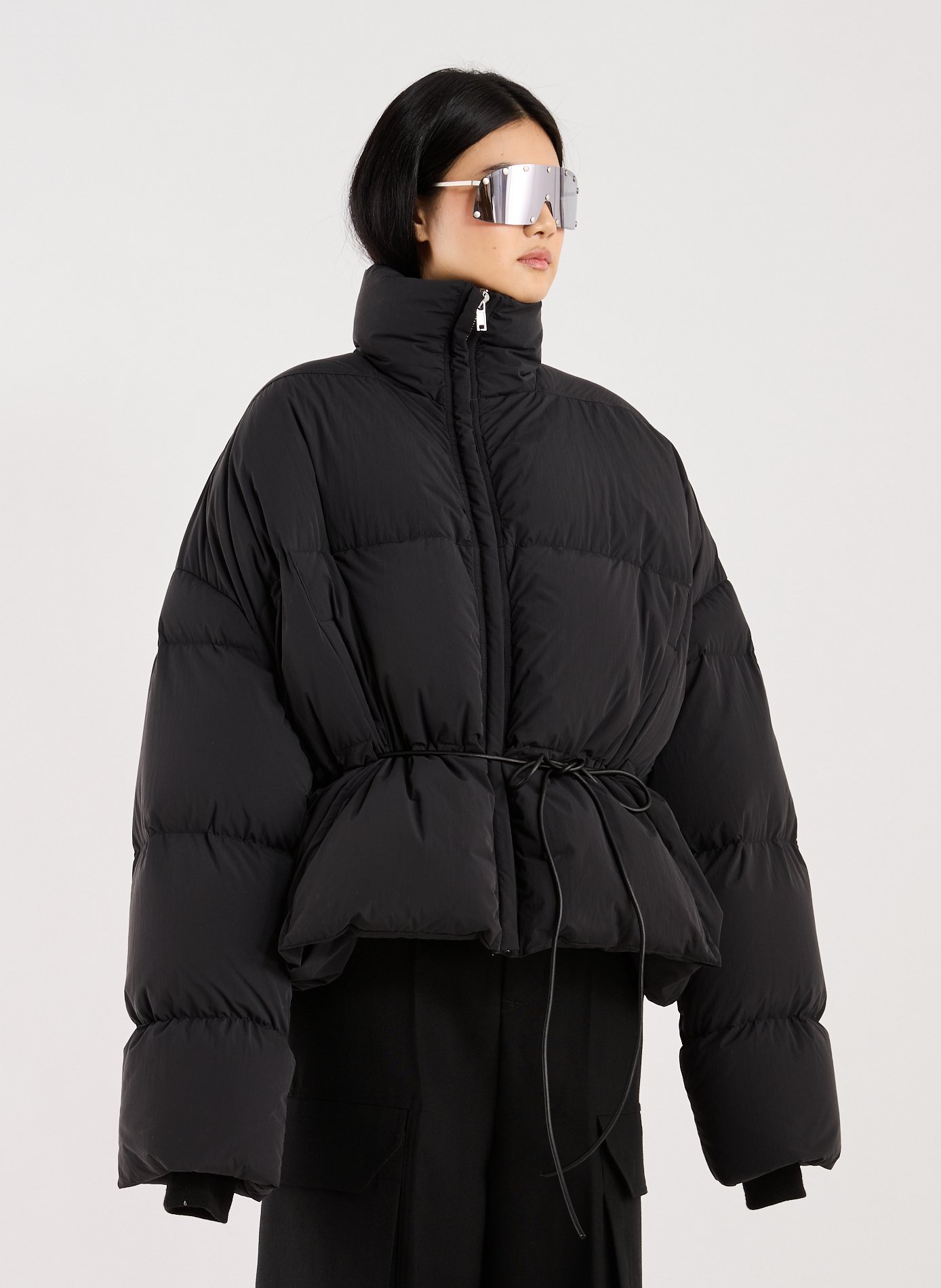 Belted puffer jacket RICK OWENS Black