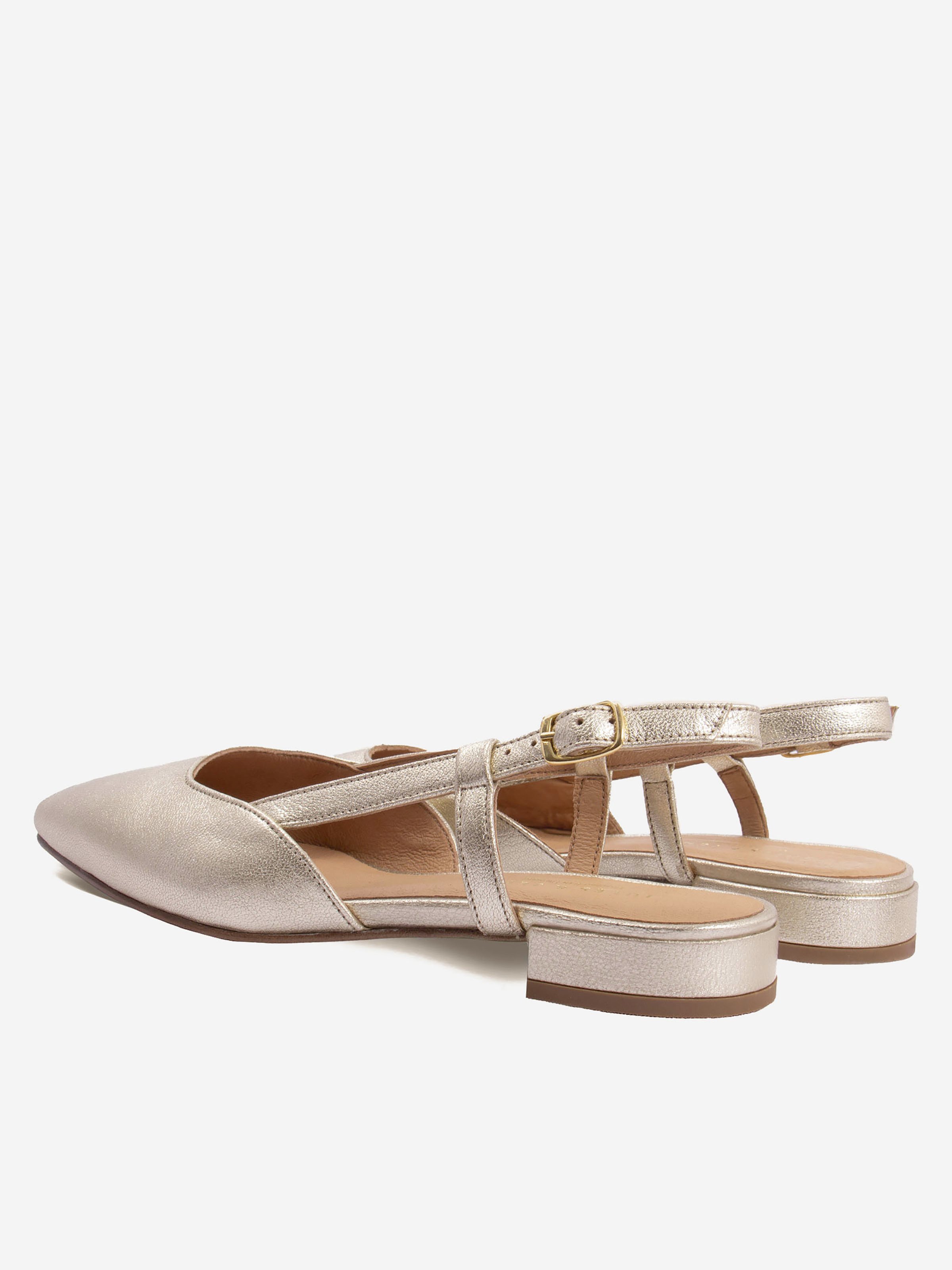 Slingback elise cuir métallisé JULES & JENN Doré