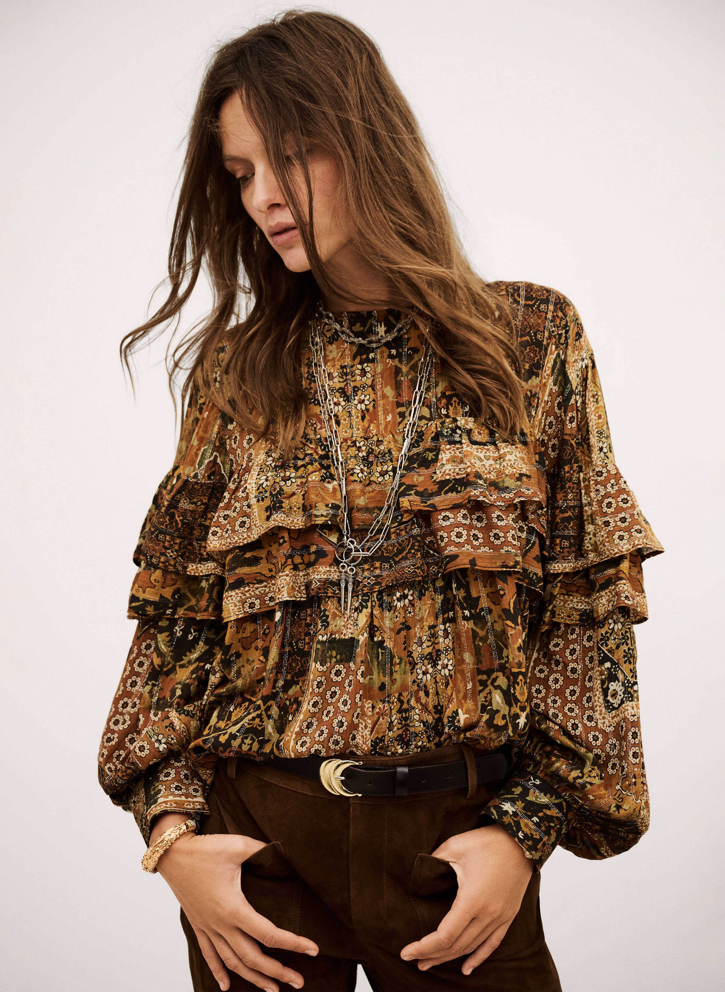 BA&SH Blouse col rond pixie Orange
