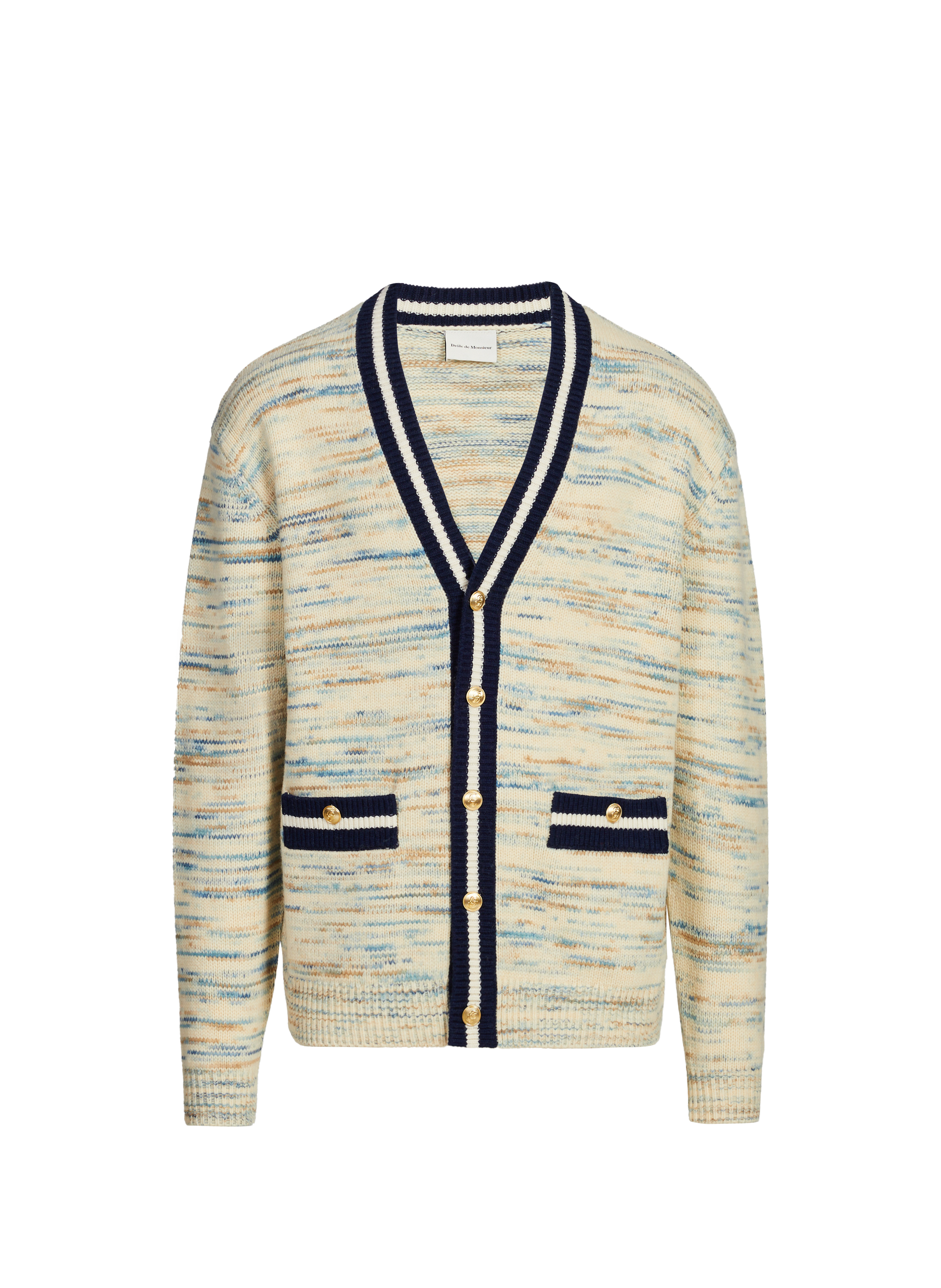 Le cardigan Mouliné DROLE DE MONSIEUR Multicolore