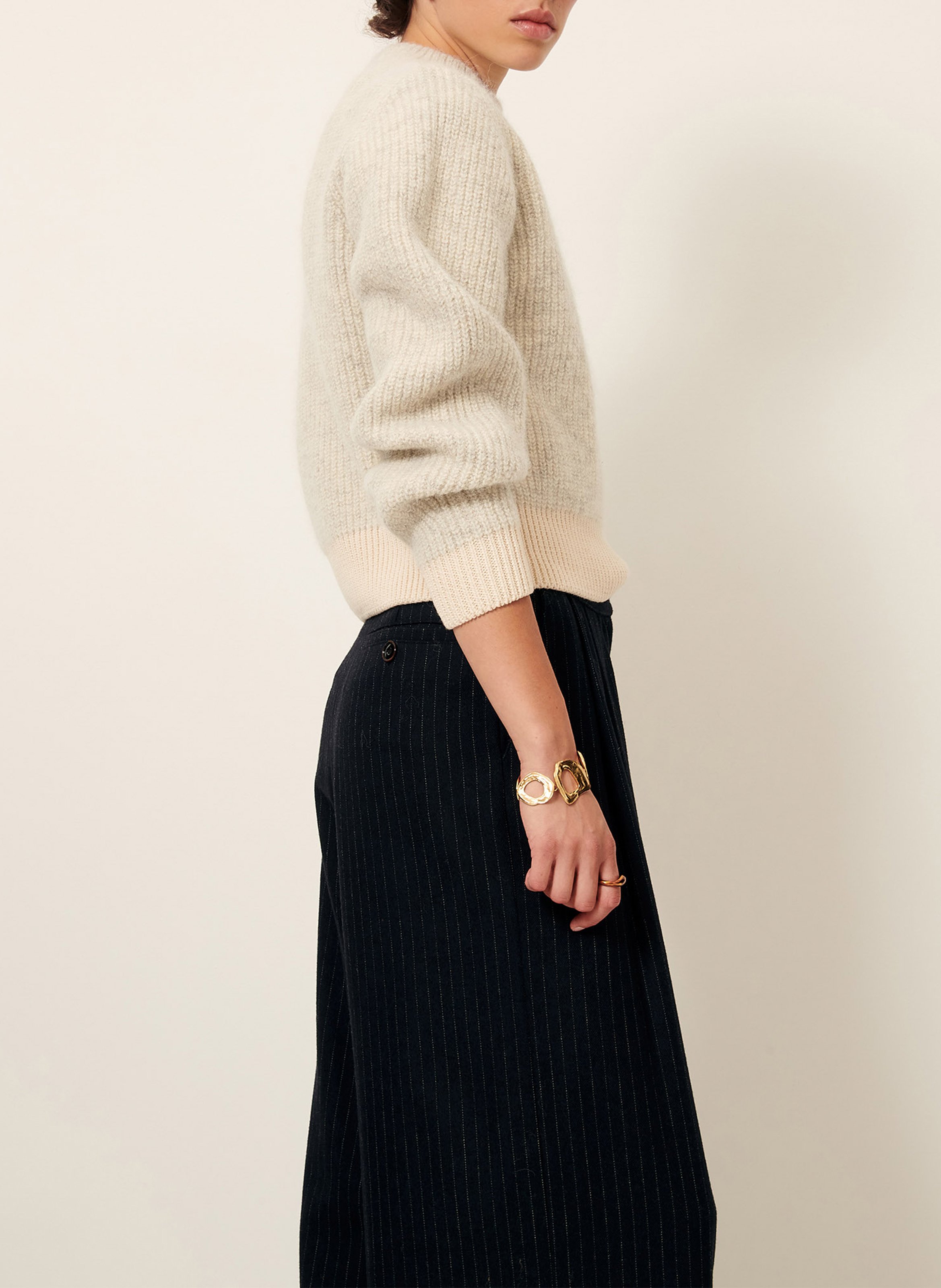 Pull droit en maille odense SESSUN Gris