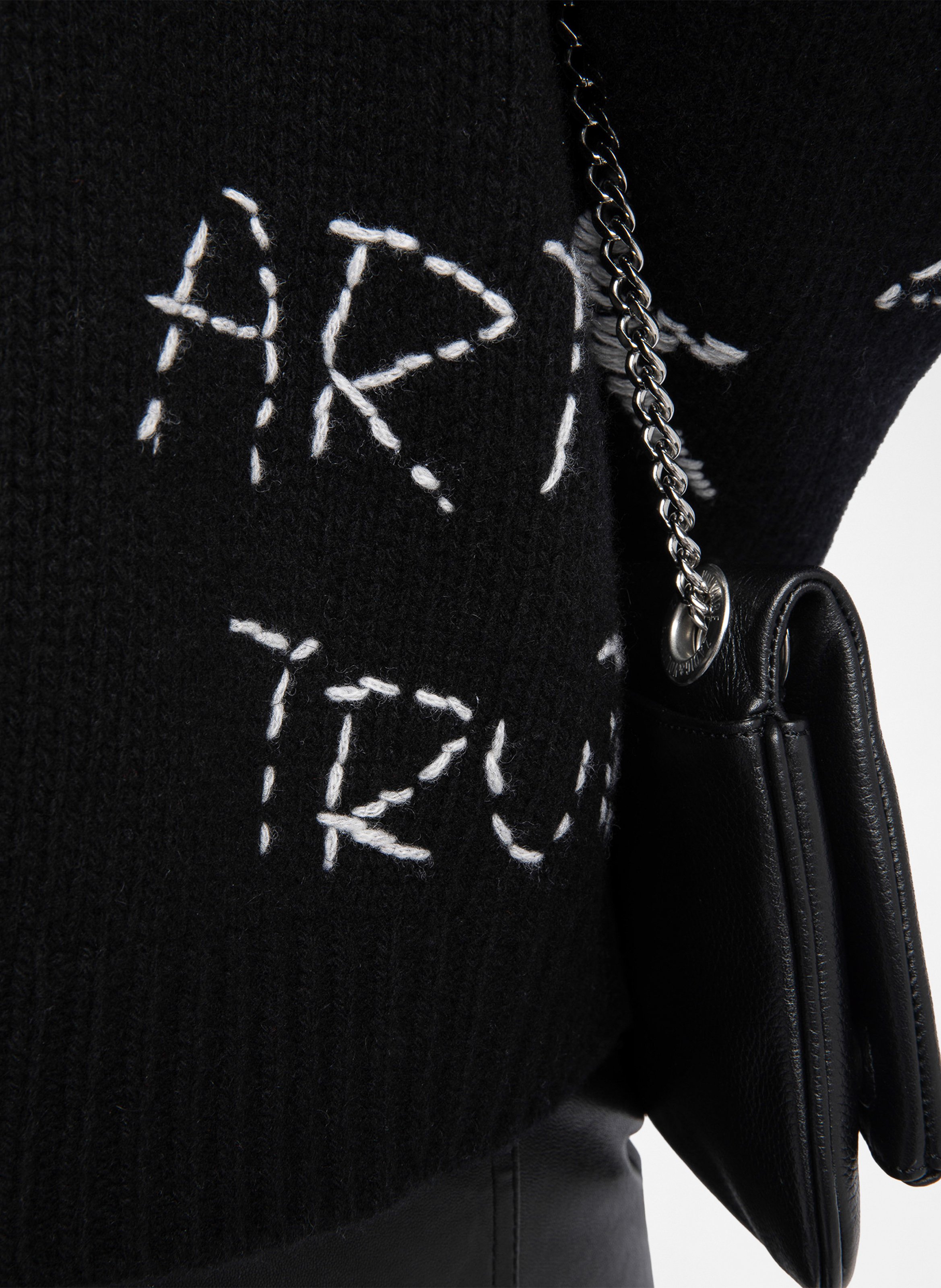 Pull droit col rond en laine baba ZADIG&VOLTAIRE Noir